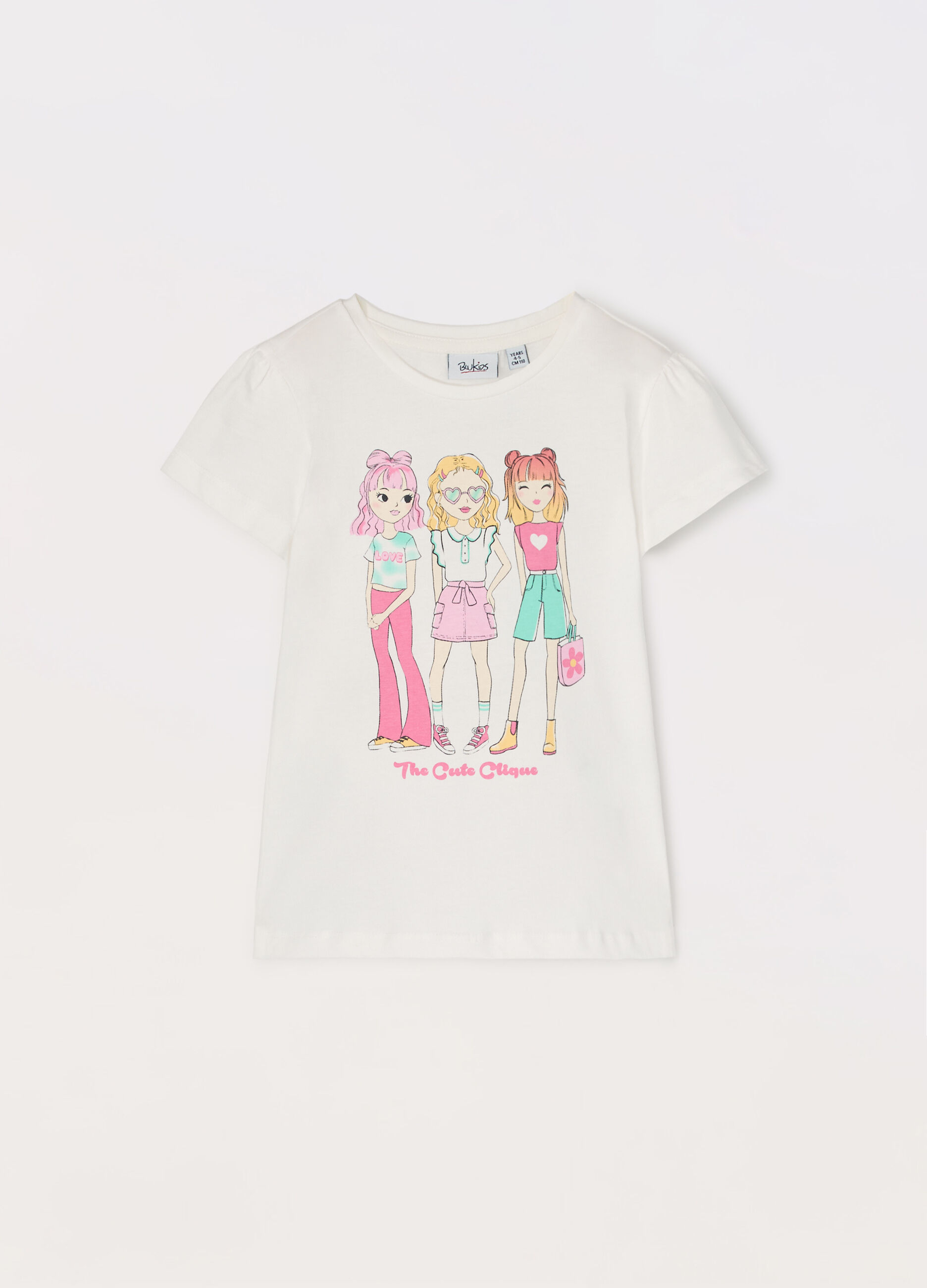 T-shirt in jersey di puro cotone bambina_0