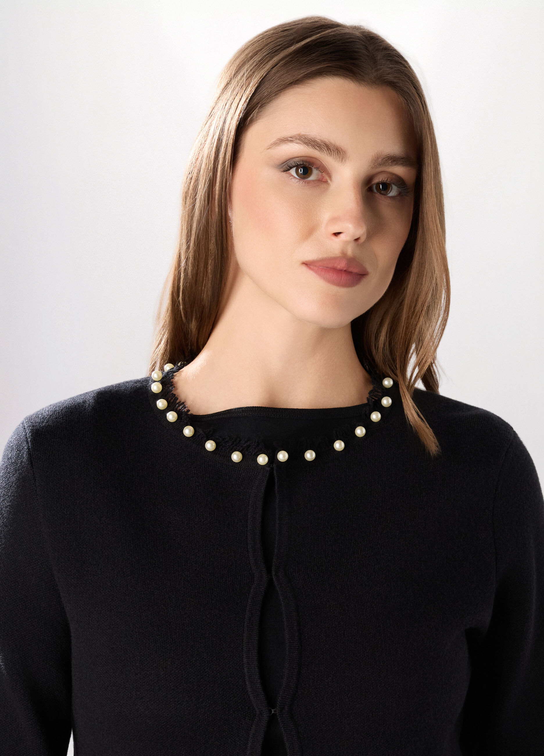 Cardigan tricot misto viscosa donna_2