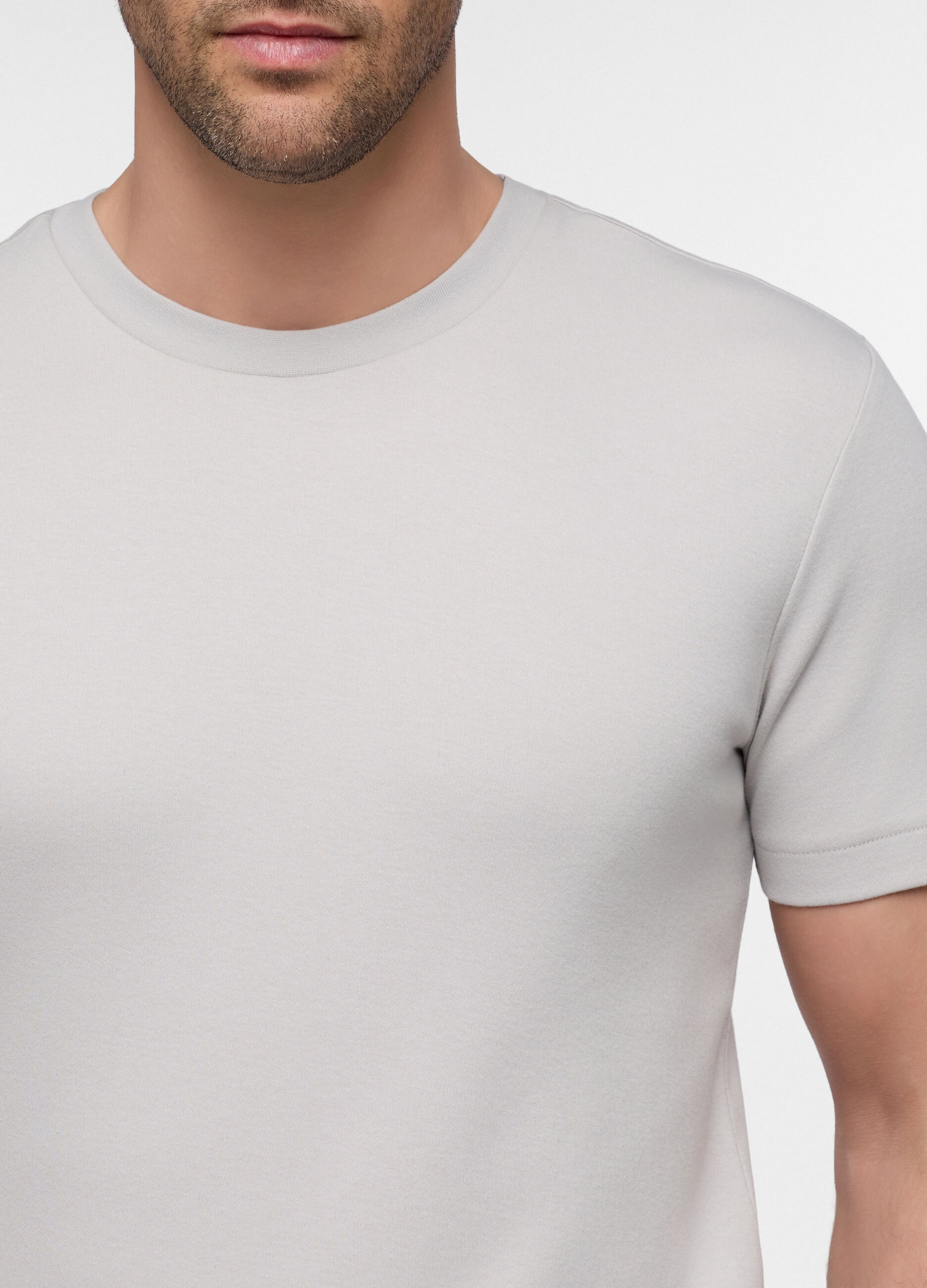 T-shirt girocollo in cotone interlock uomo_2