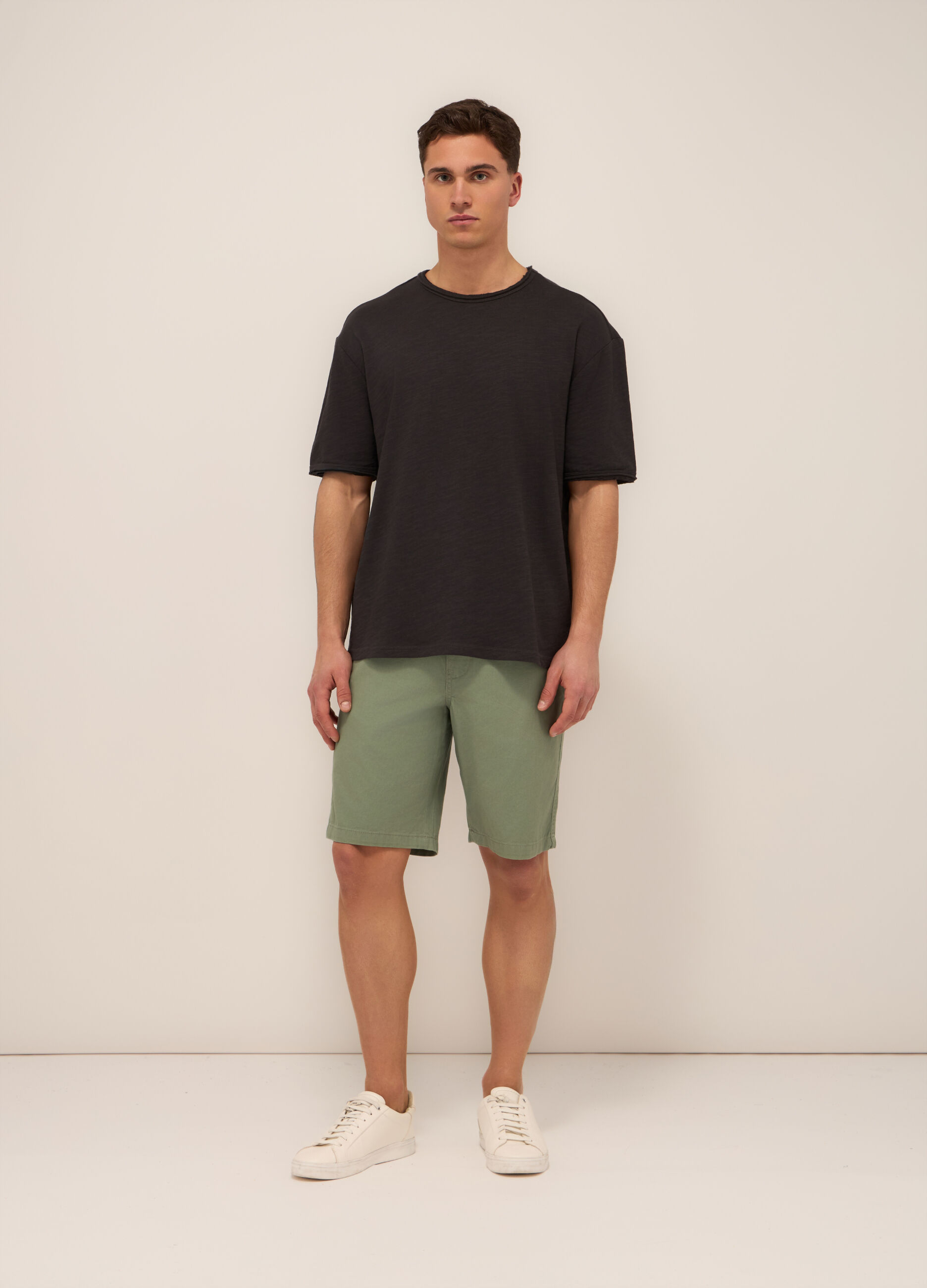 Bermuda in twill di cotone uomo_0