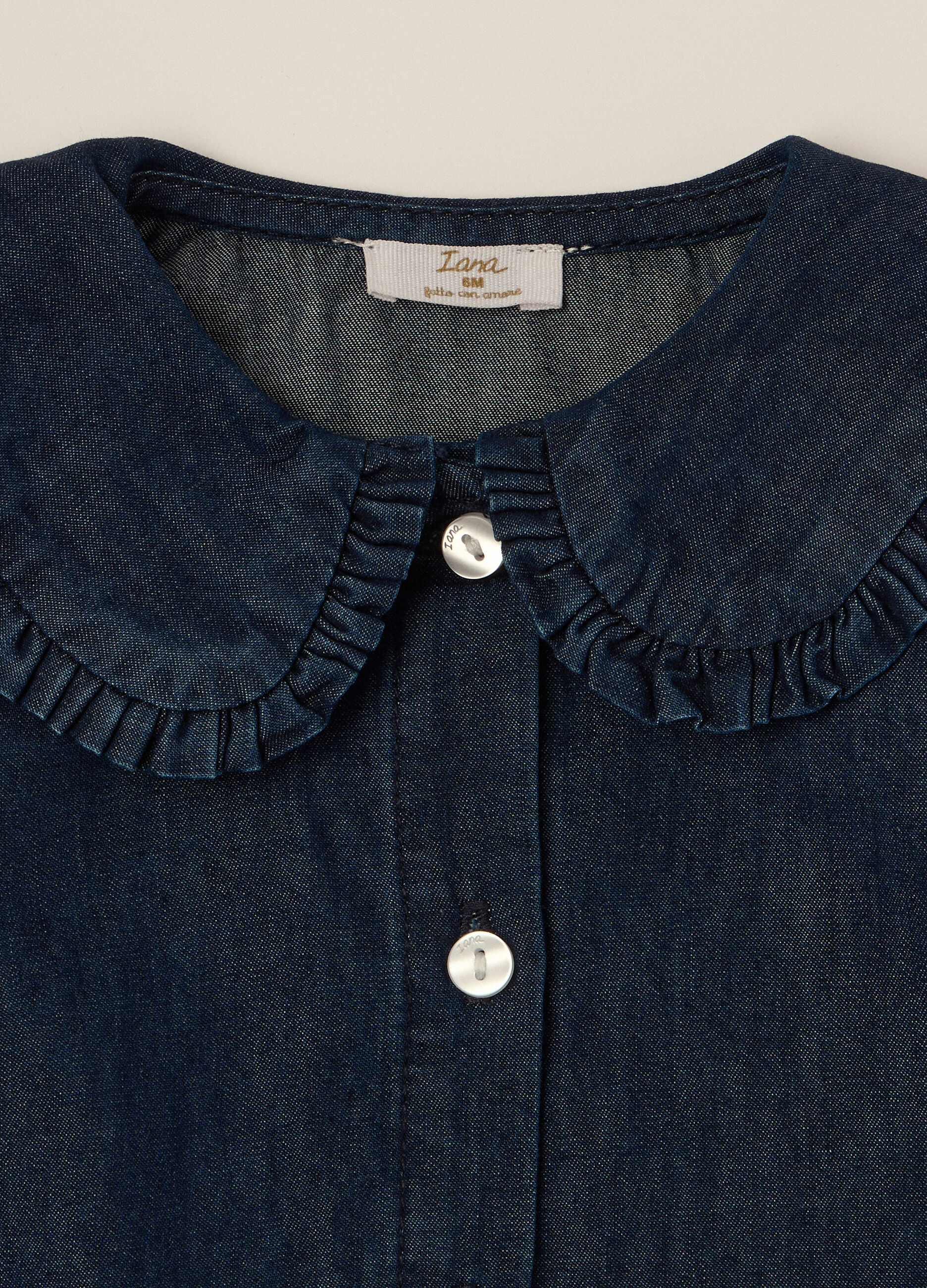 Camicia blu a maniche lunghe in cotone_2