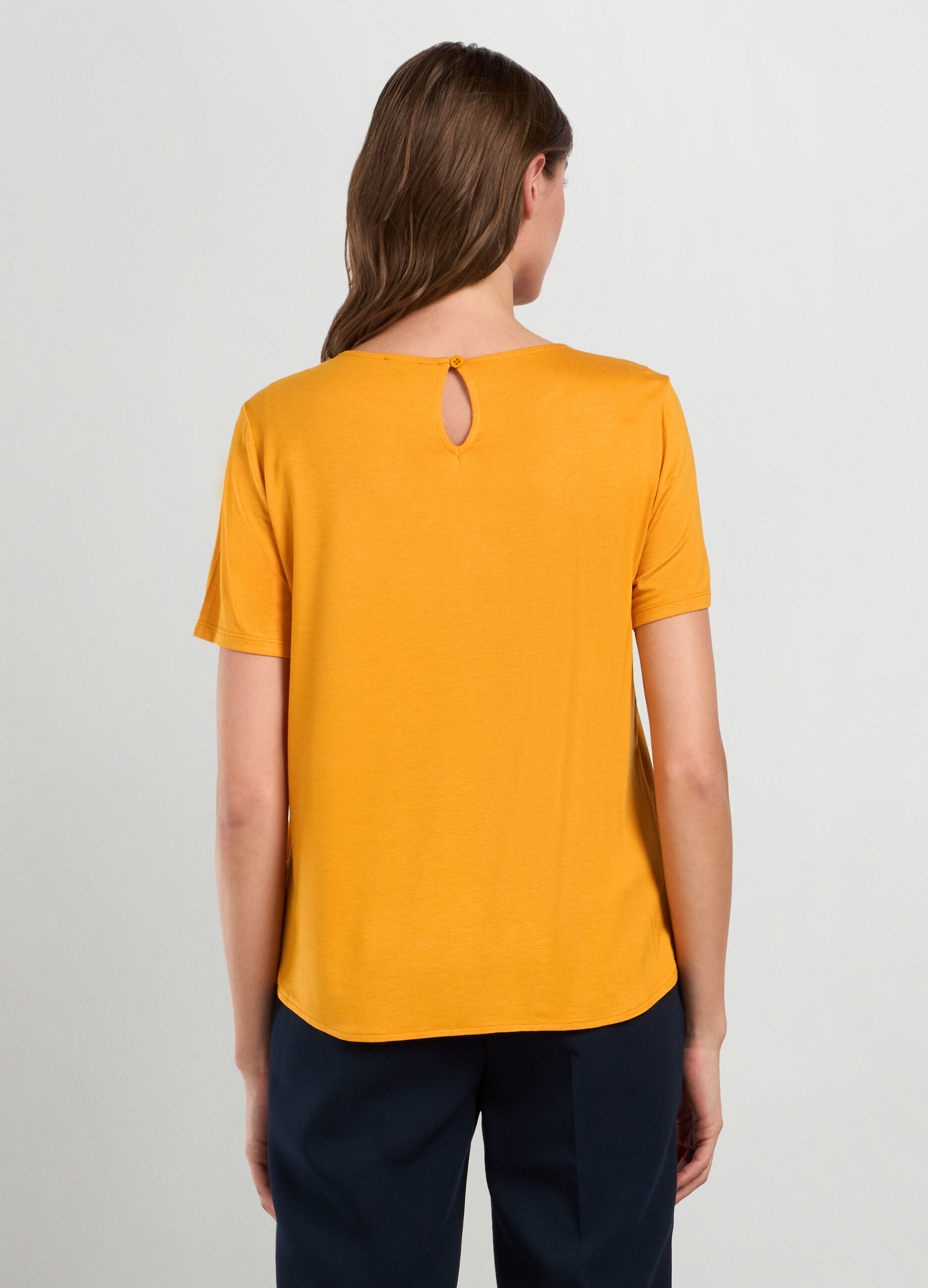 T-shirt in raso di viscosa stretch donna_1