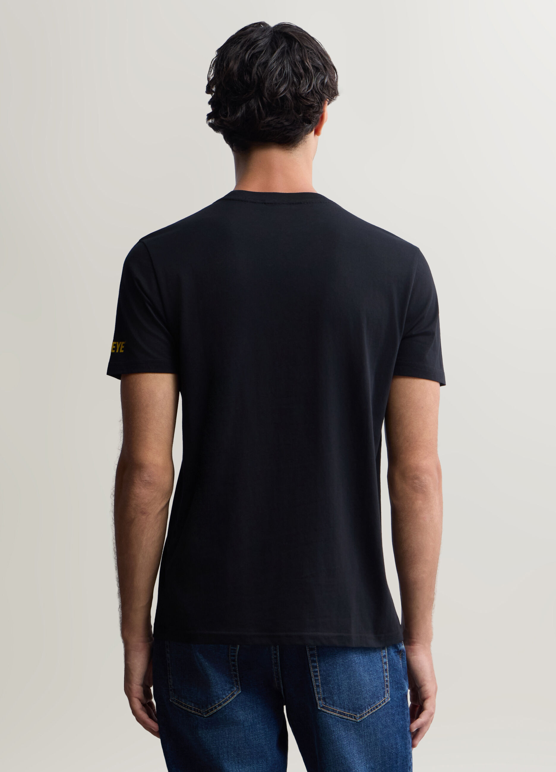 T-shirt girocollo in cotone con stampa Braccio di ferro uomo