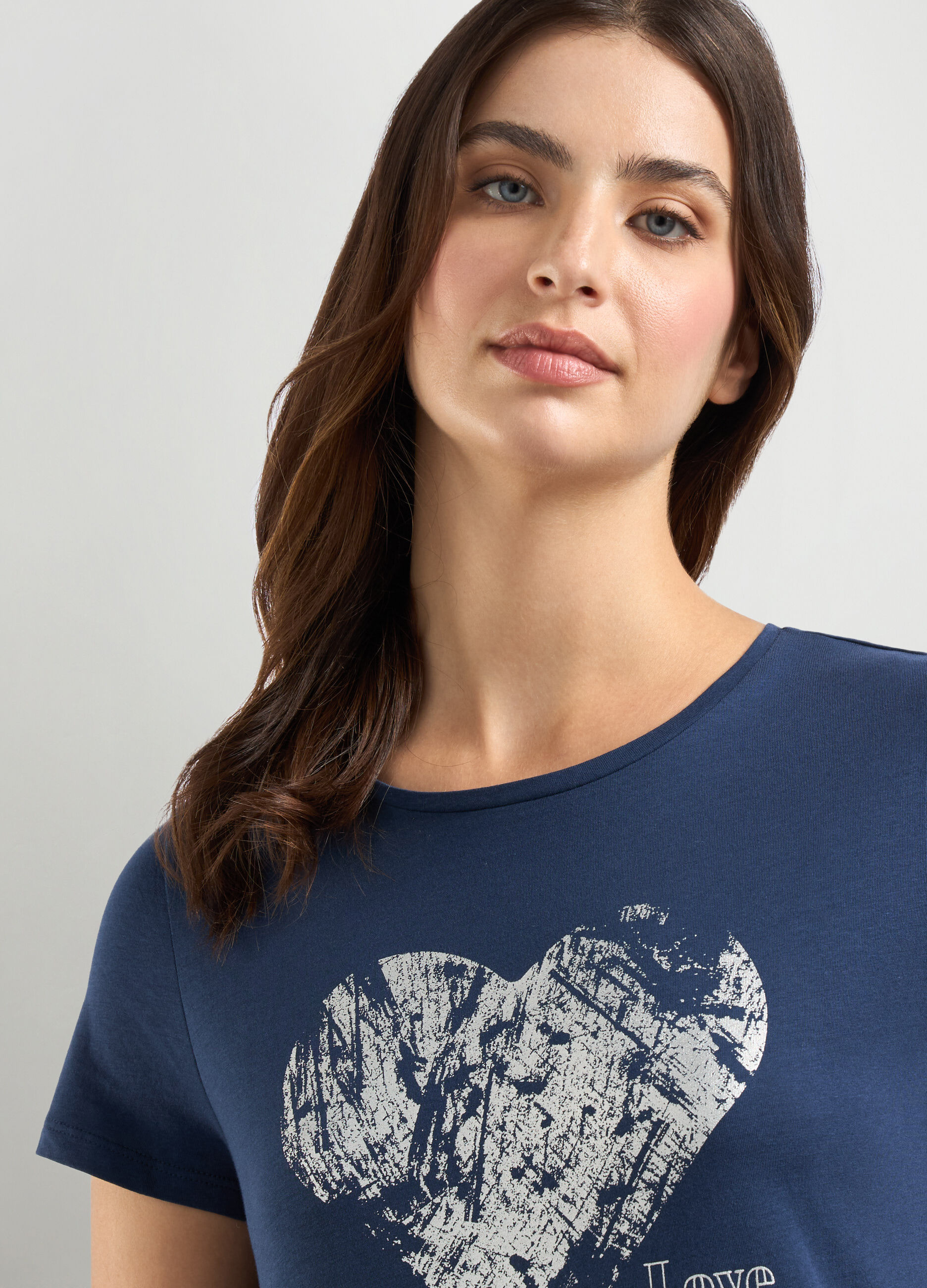 T-shirt in puro cotone con stampa donna_2