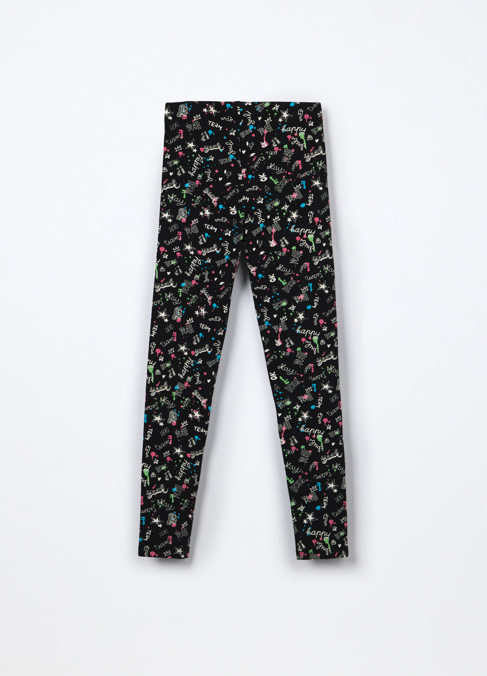 Leggings in jersey di cotone stretch ragazza_1