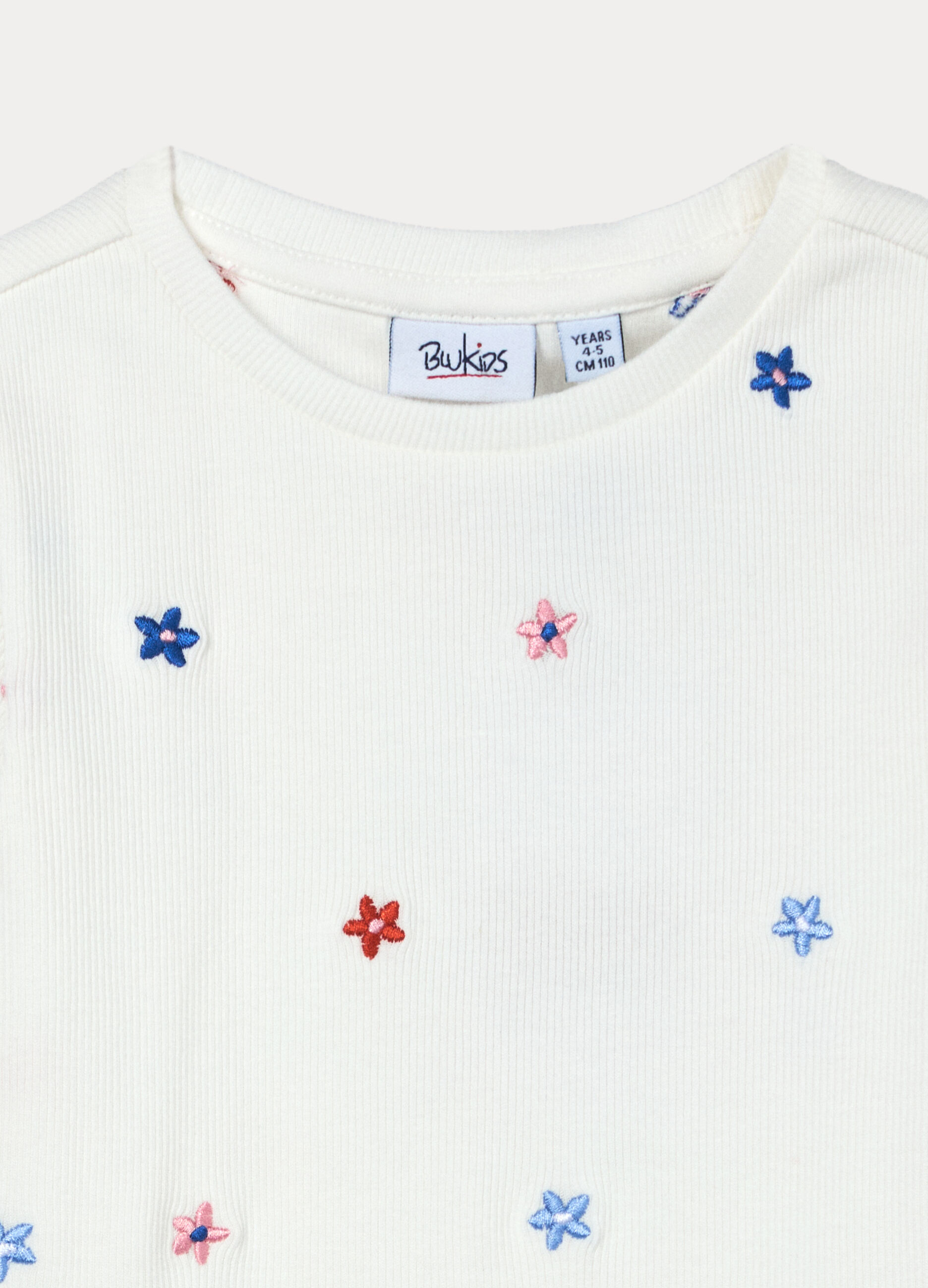 T-shirt in costina di cotone stretch bambina_2