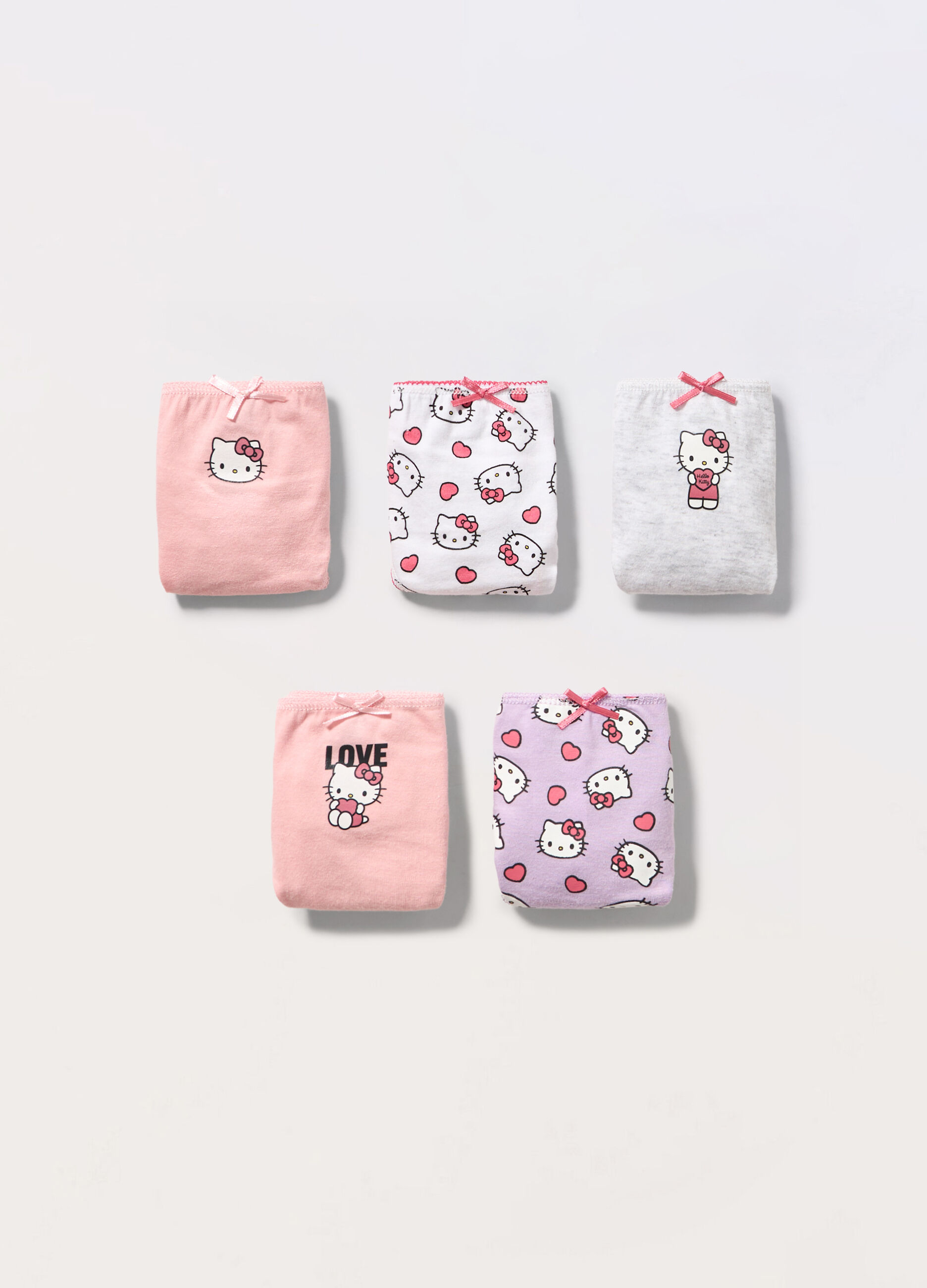 Pack 5 slip in jersey di puro cotone bambina_0