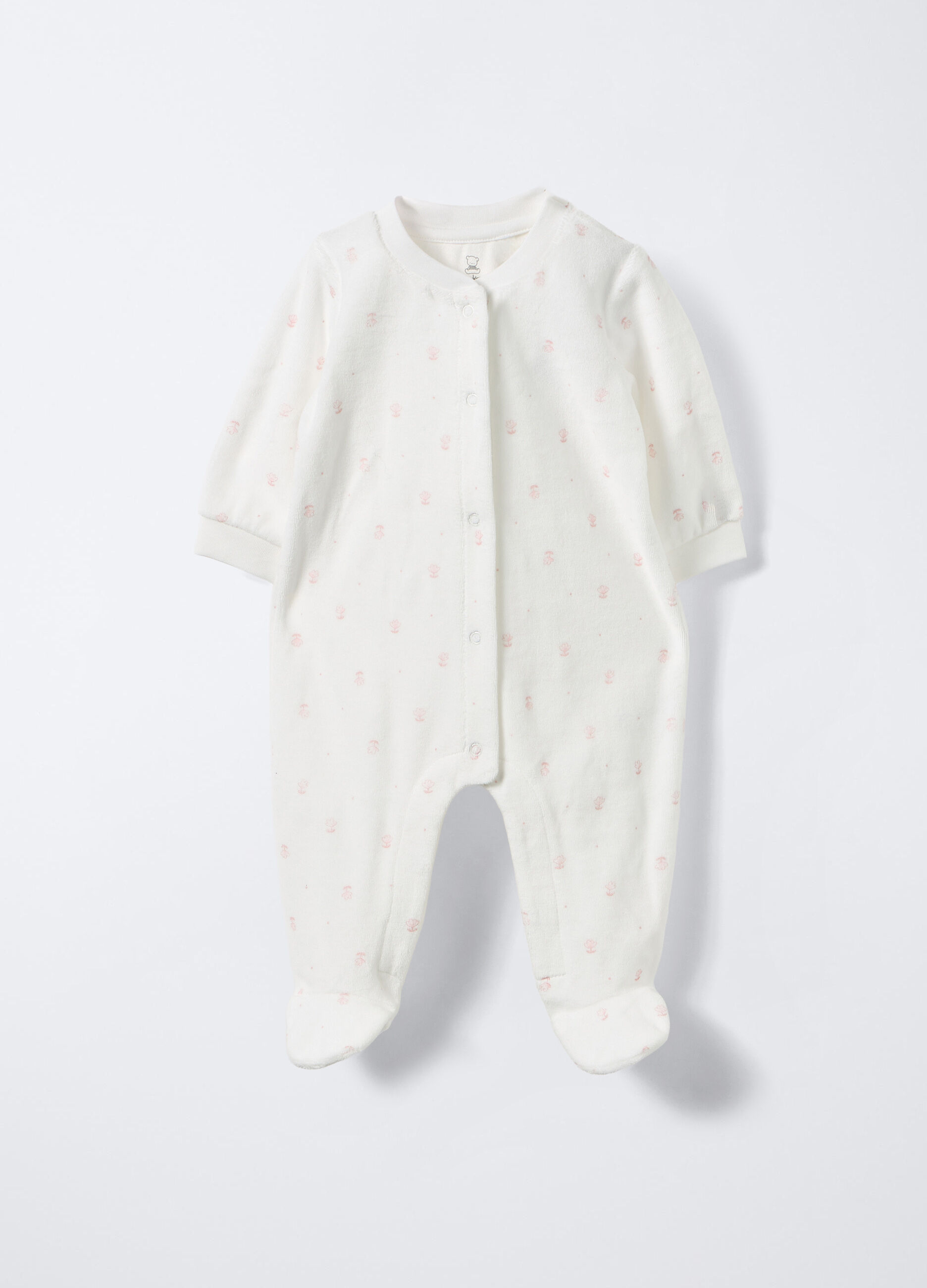 Tutina misto cotone velour neonata_0