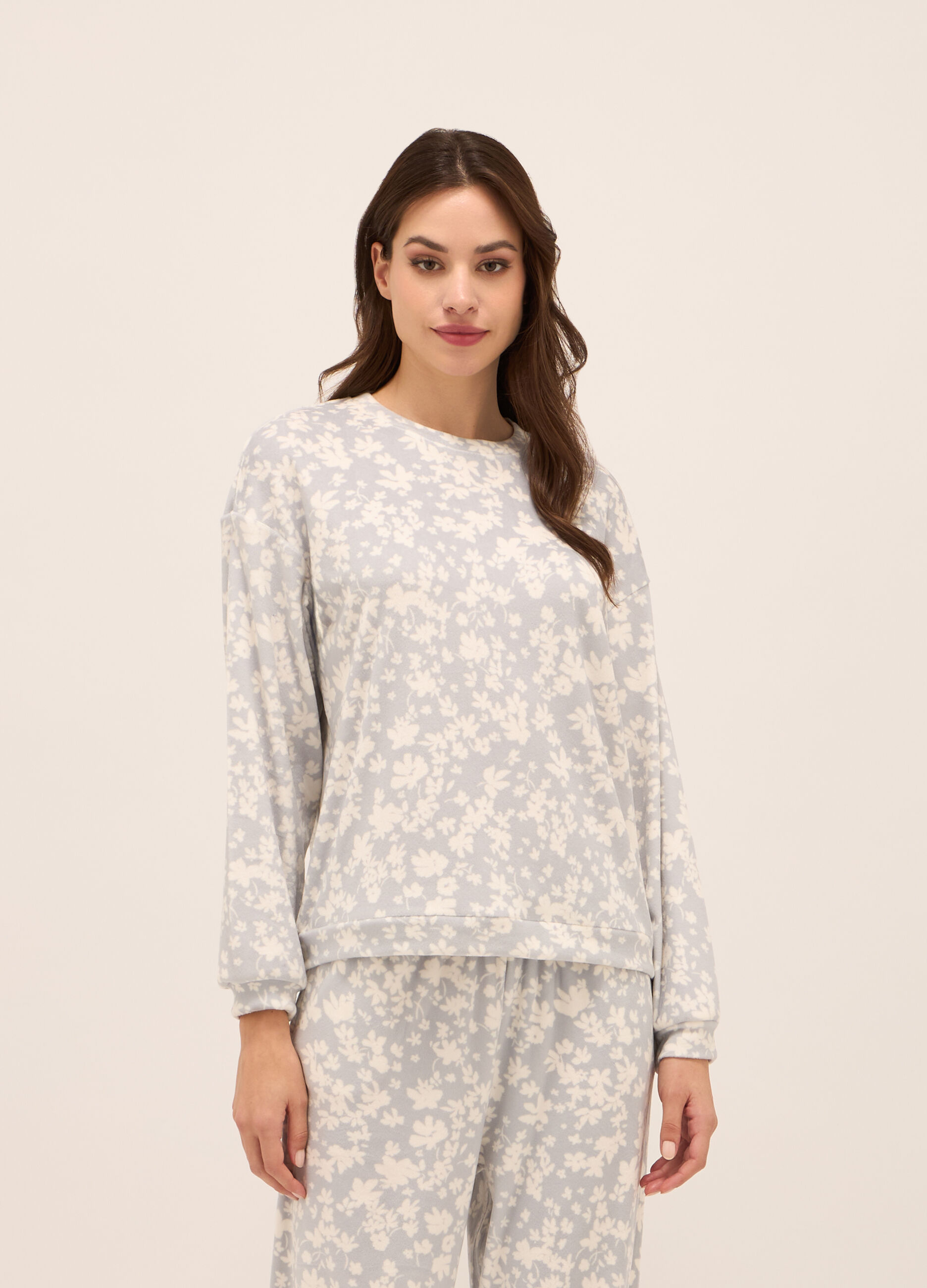 Top pigiama velour donna_0