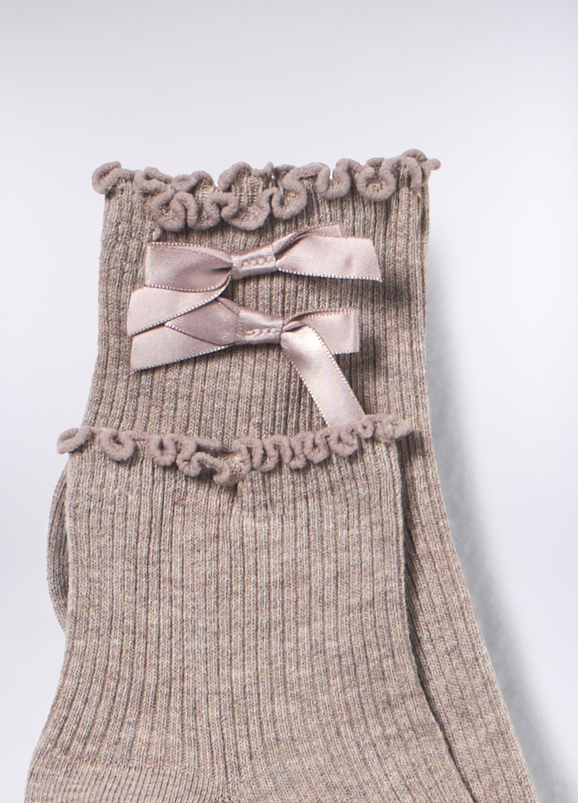 Calze in costina di cotone stretch donna_1