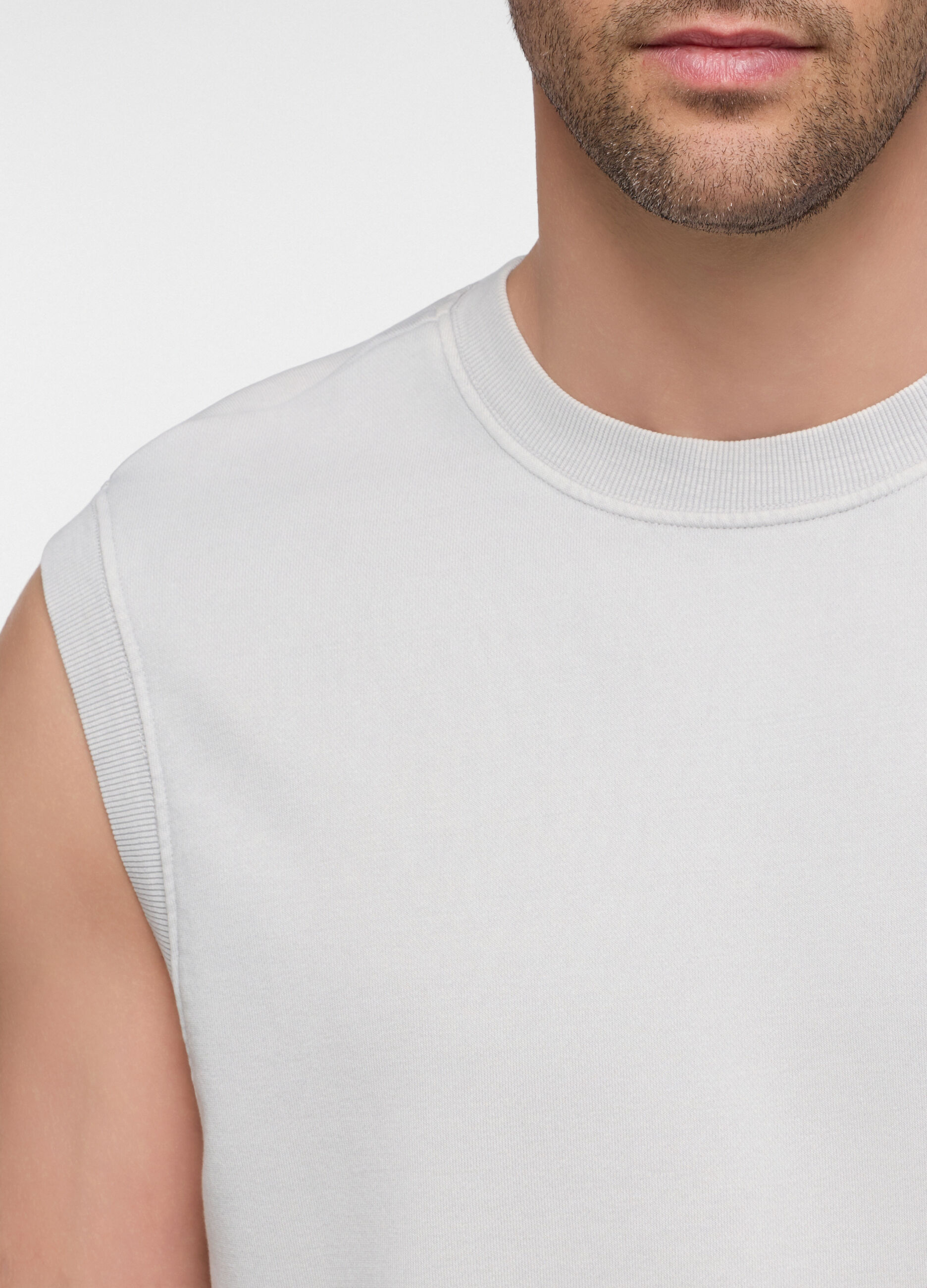 Canotta relaxed fit in misto cotone uomo