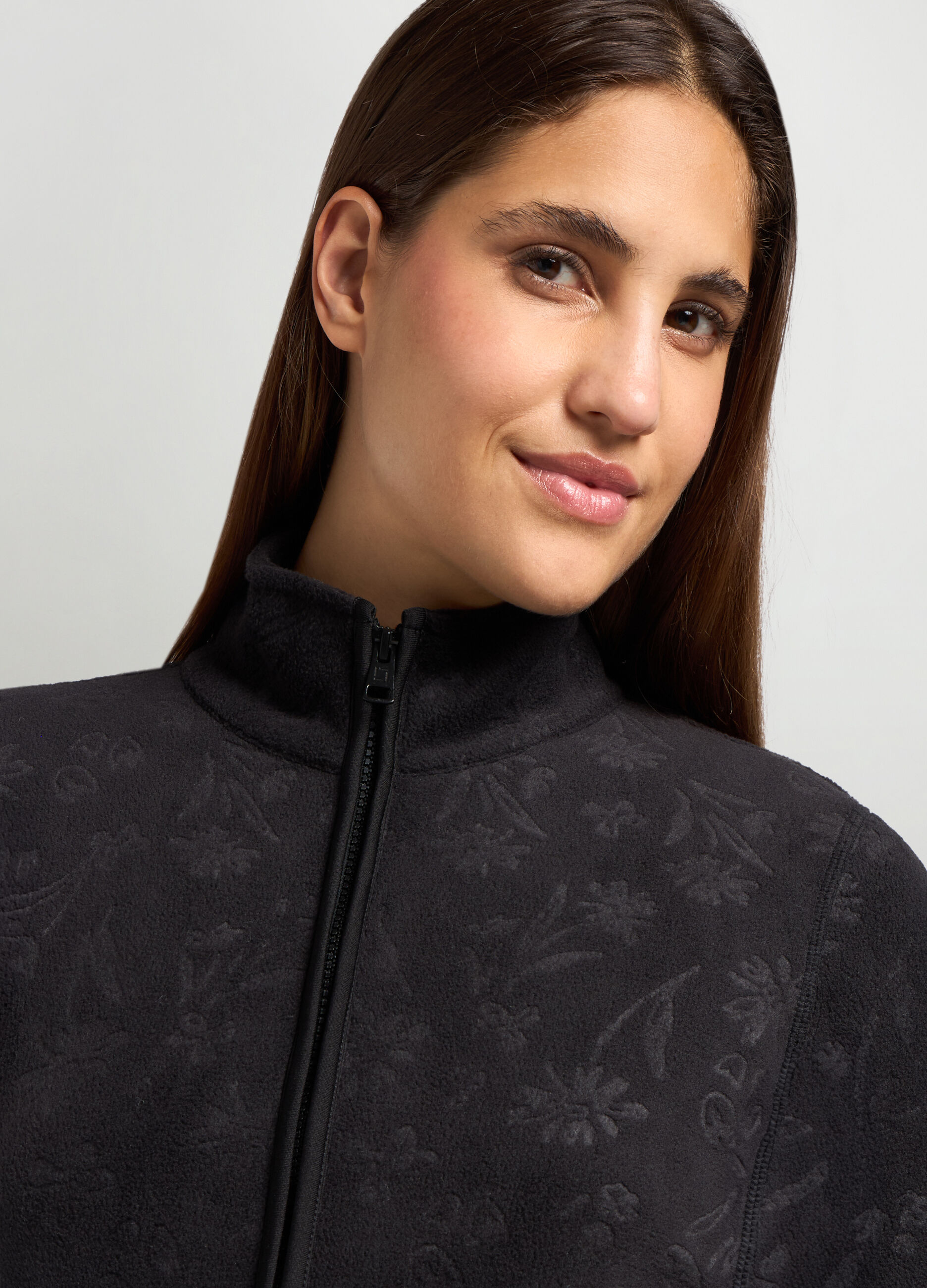 Felpa in pile full zip donna _2