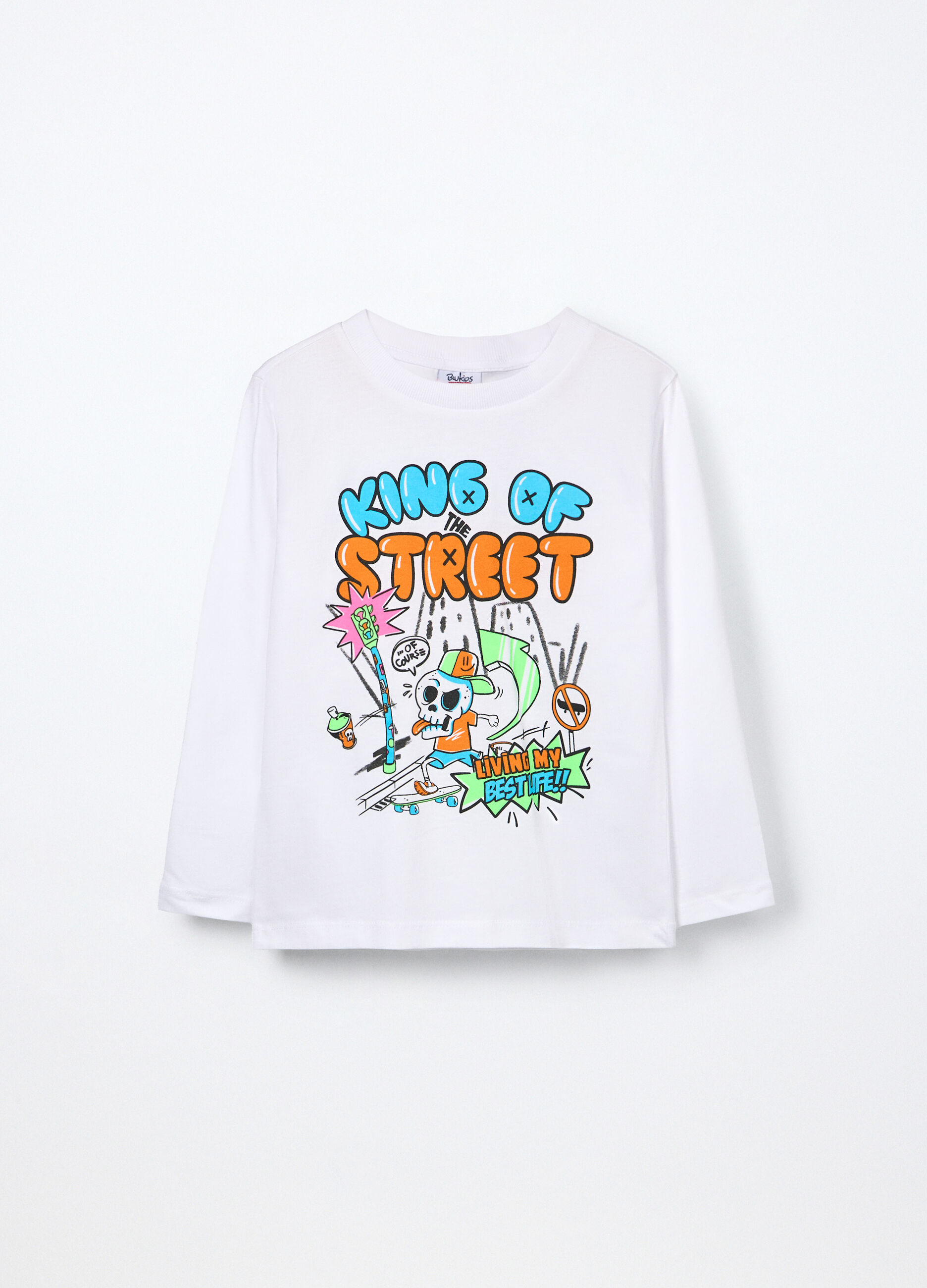 T-shirt in jersey di puro cotone bambino_0