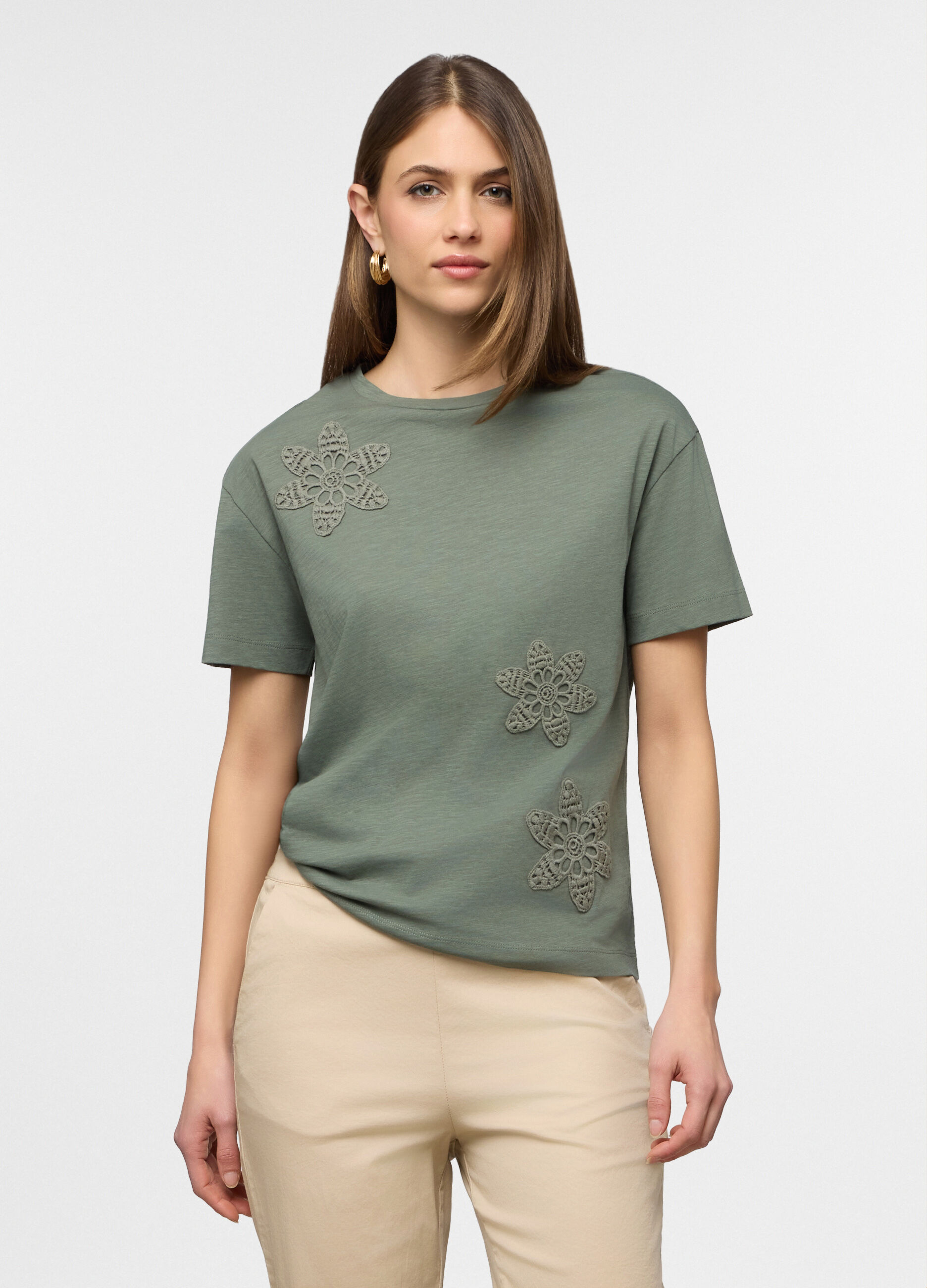 T-shirt girocollo donna_0