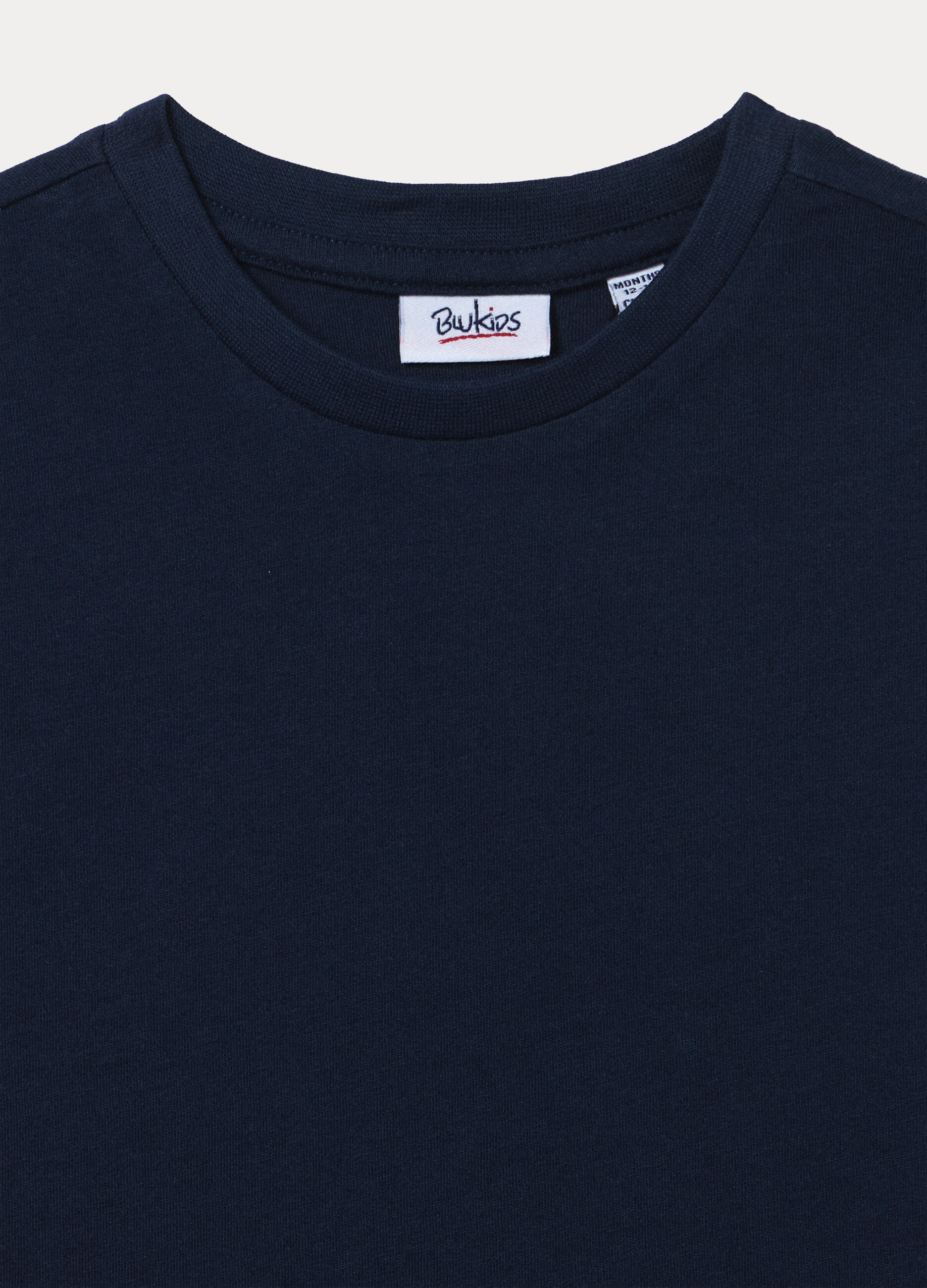 T-shirt girocollo in jersey di cotone stretch bimbo_2