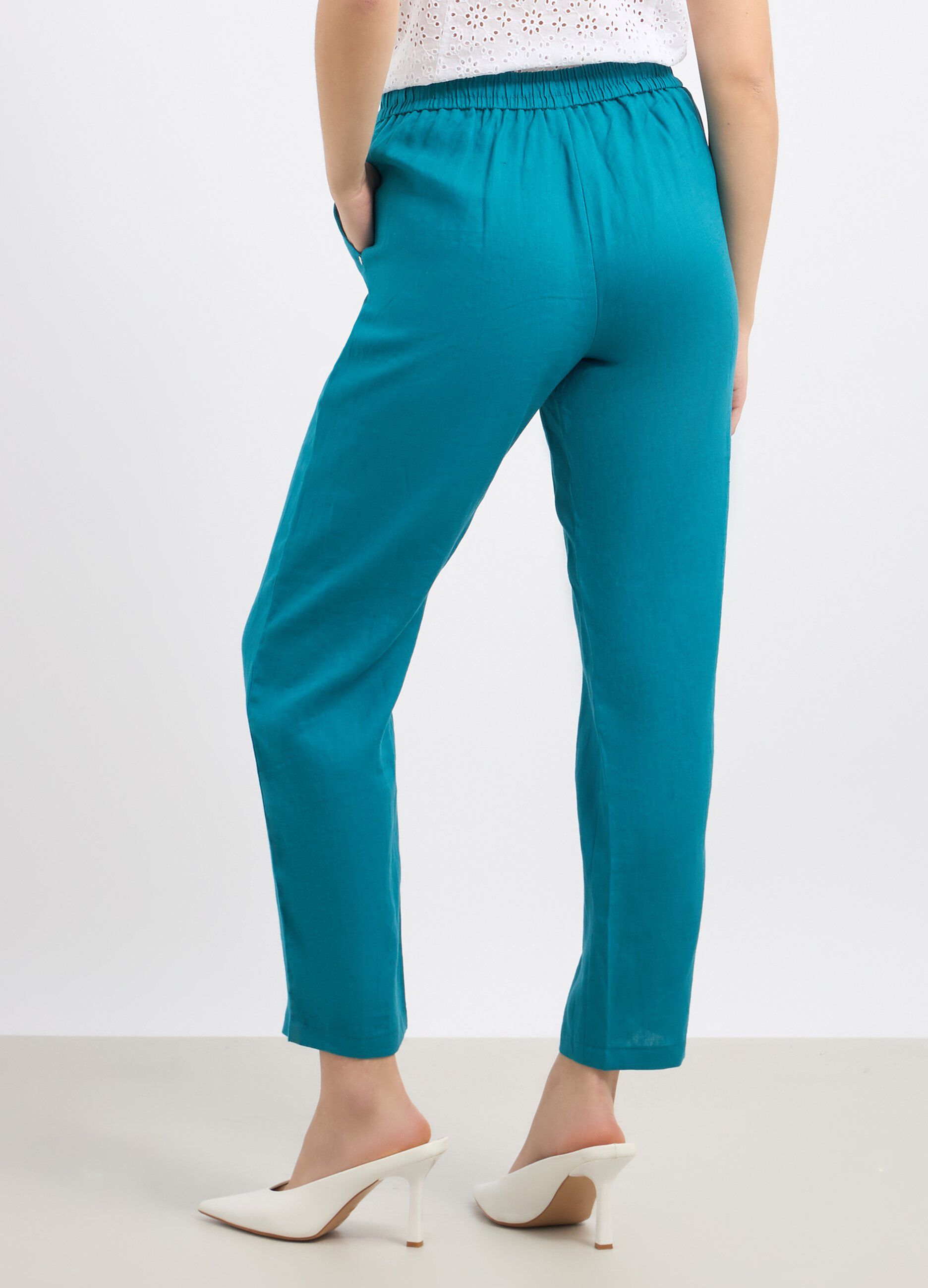 Pantaloni in puro lino donna_1