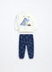 Set pigiama lungo in interlock di puro cotone neonato_0