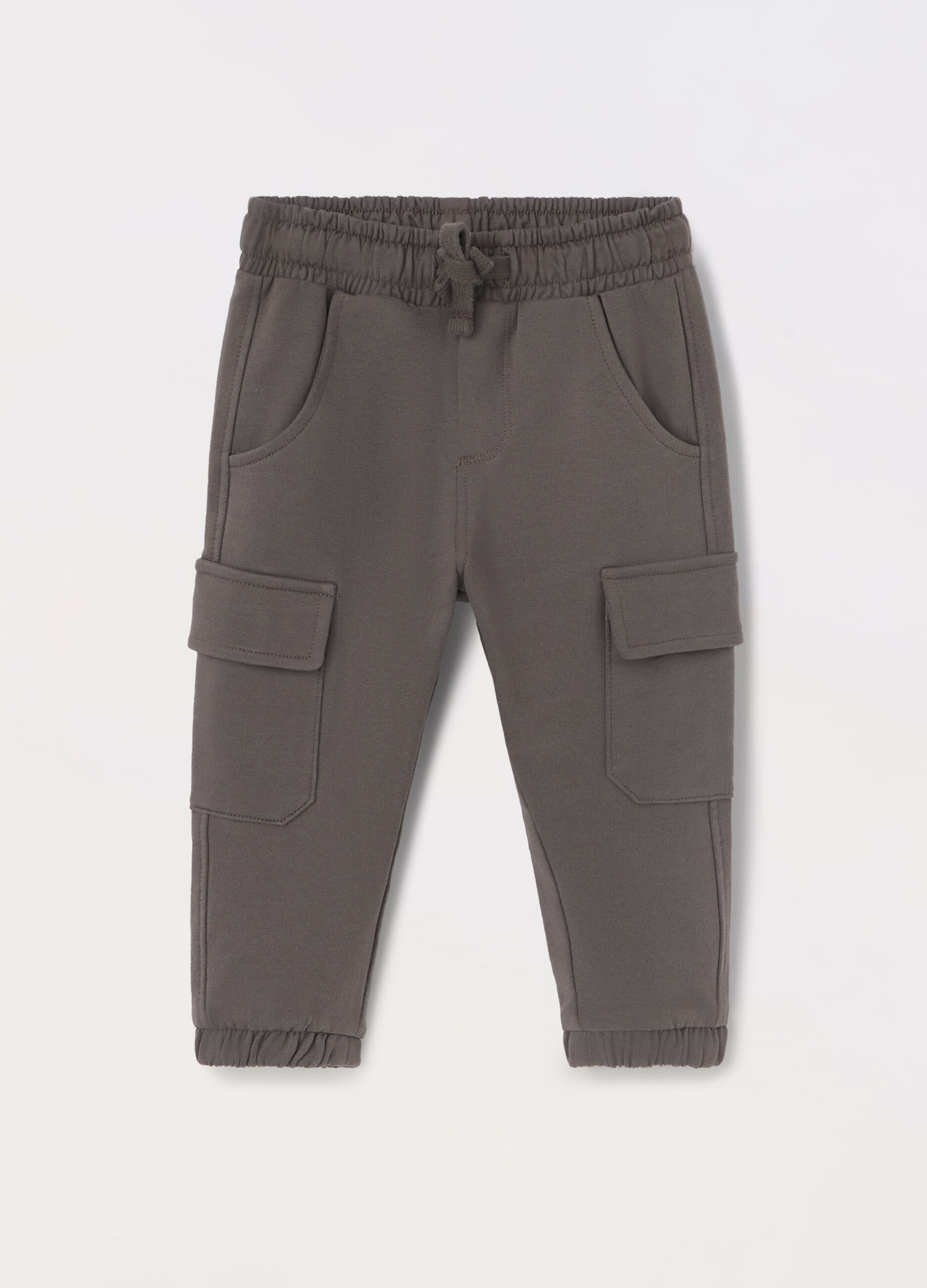 Jogger in french terry di puro cotone neonato_0