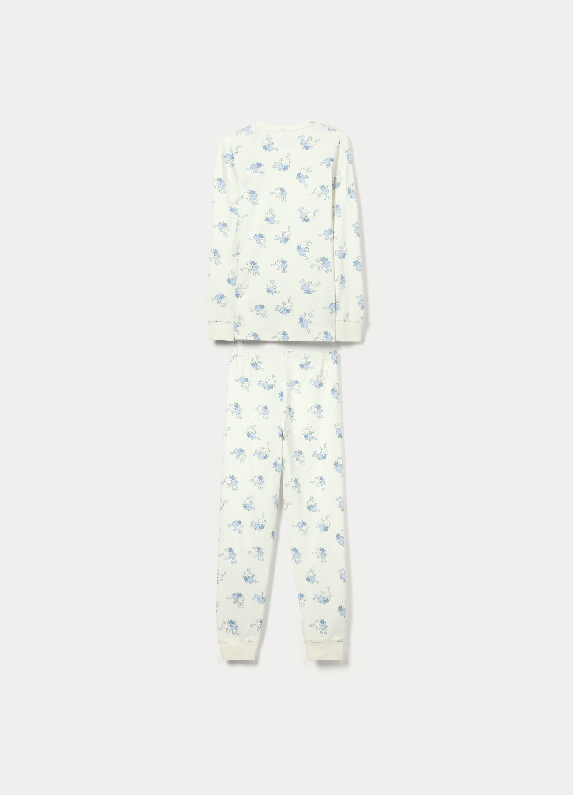 Set pigiama lungo in puro cotone ragazza_1