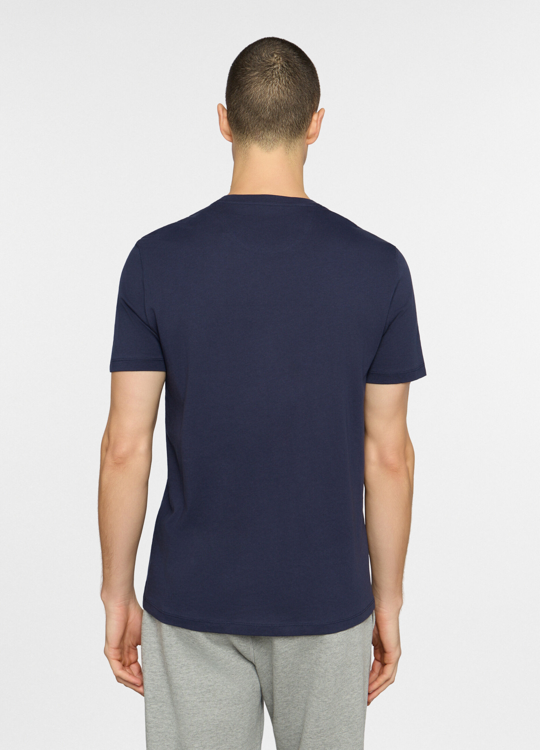 T-shirt girocollo in puro cotone uomo