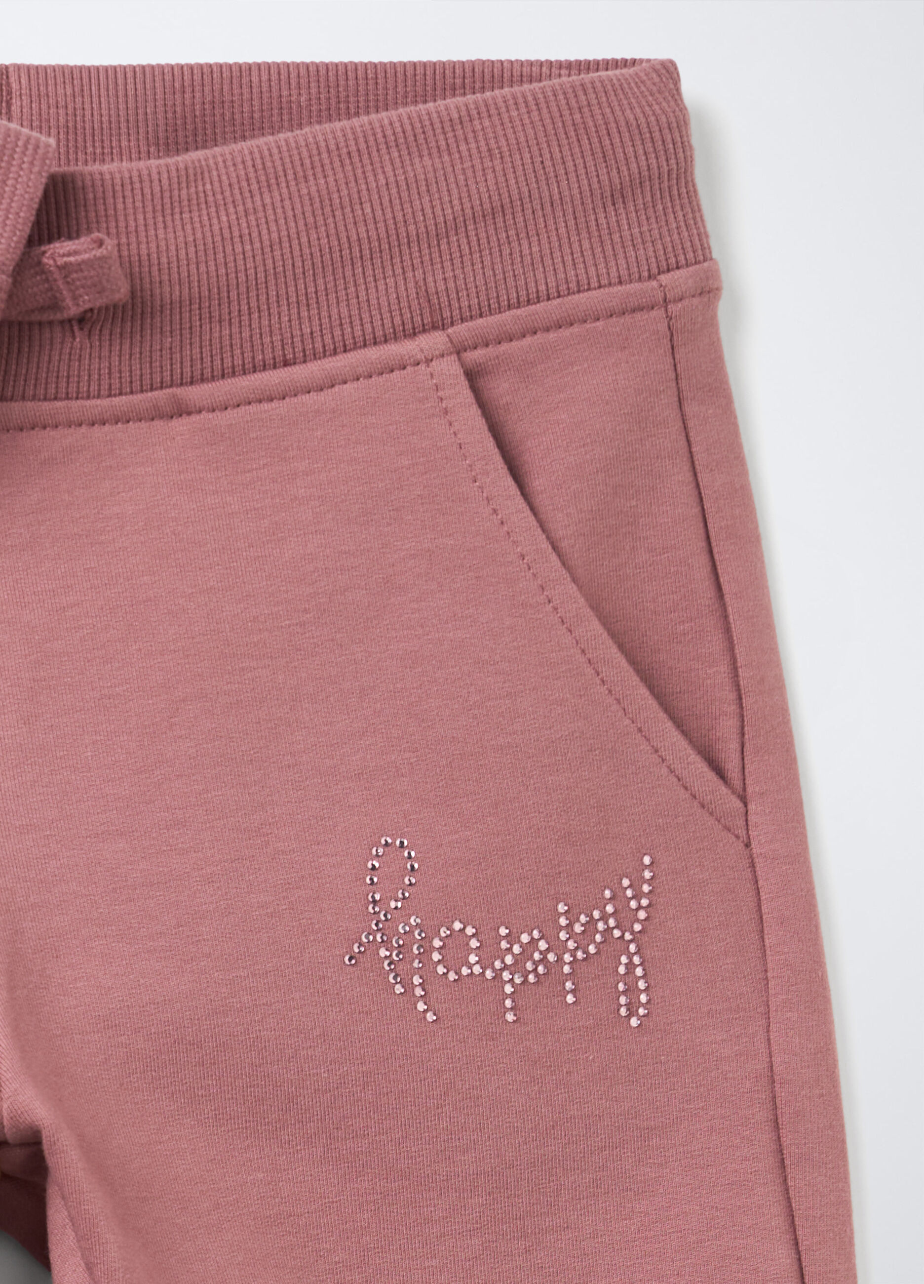 Jogger in cotone garzato stretch Fit Regular bambina_2