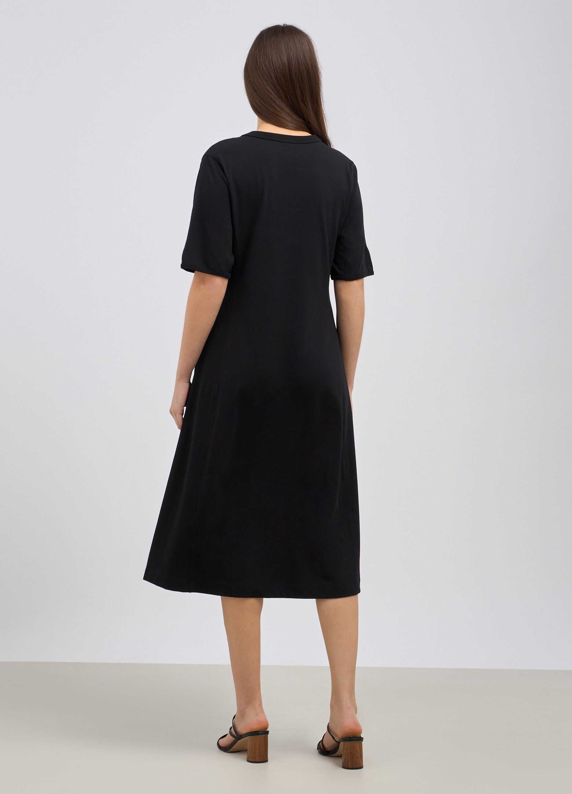 Abito lungo in cotone stretch donna_1
