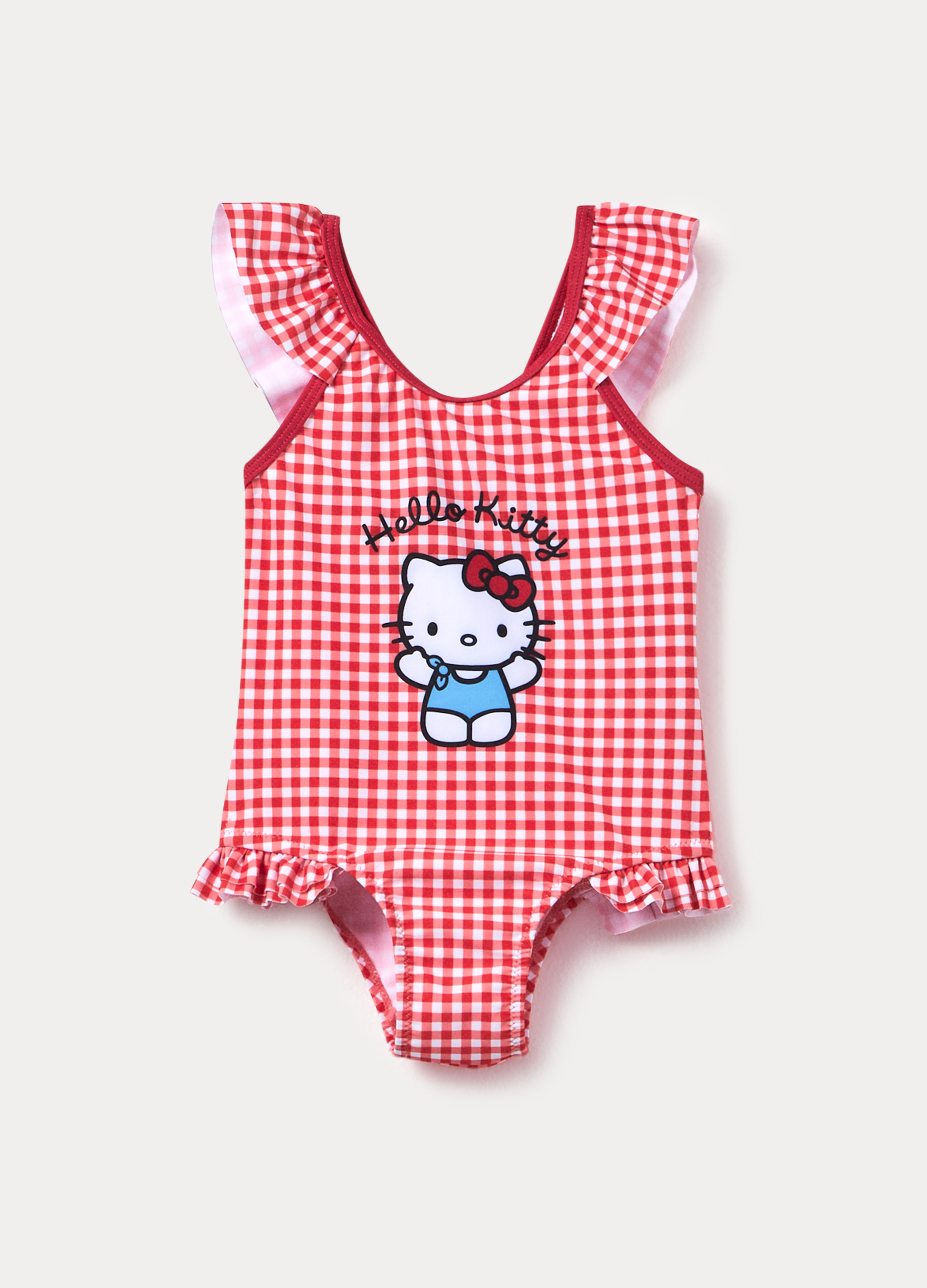 Hello Kitty , Costume Da Bagno Intero, Neonata, Bianco/Rosso, Taglia: 30-36