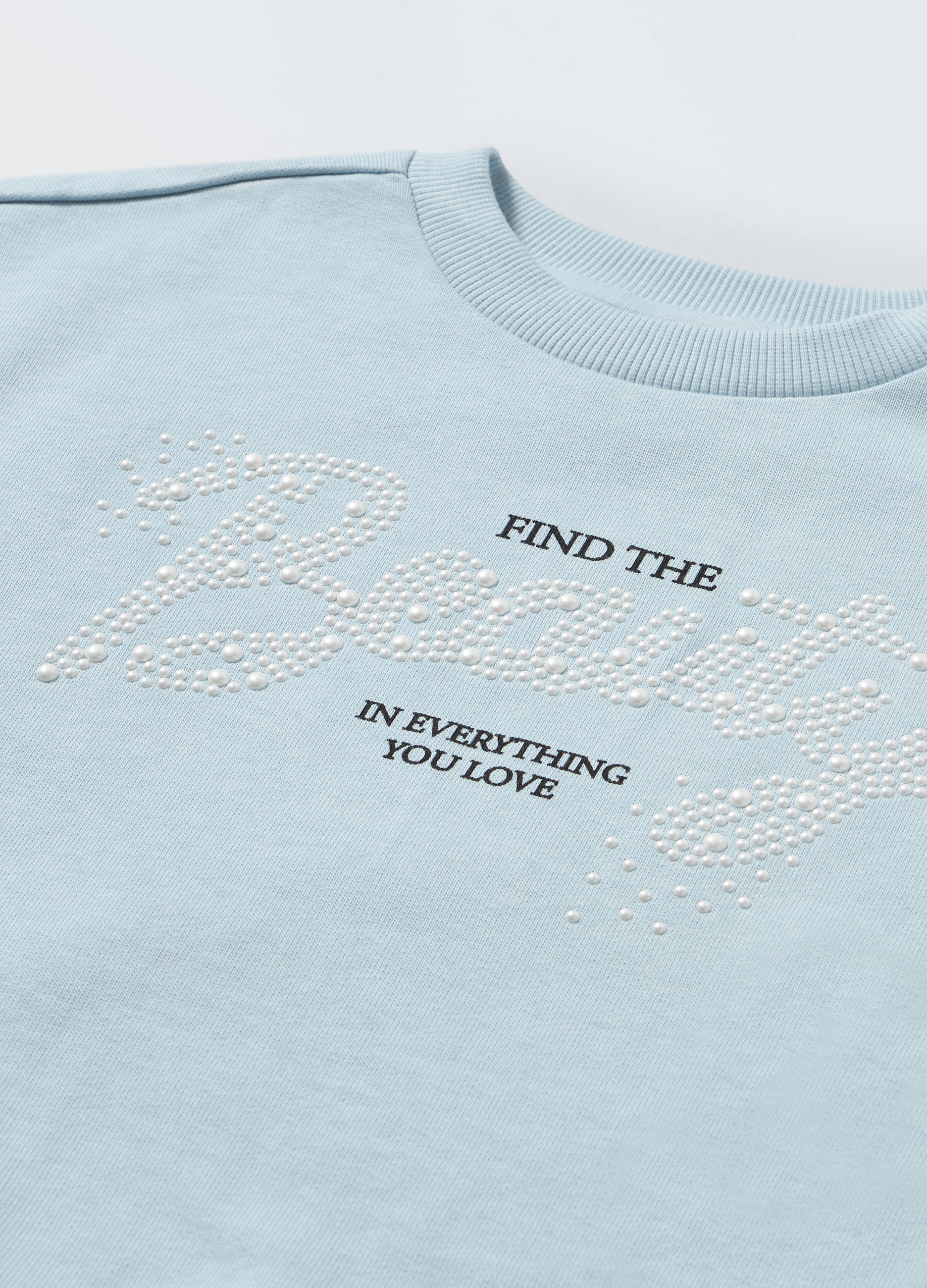 Blukids, Felpa In Puro Cotone Bambina, Azzurro Chiaro, Taglia: 7-8-image