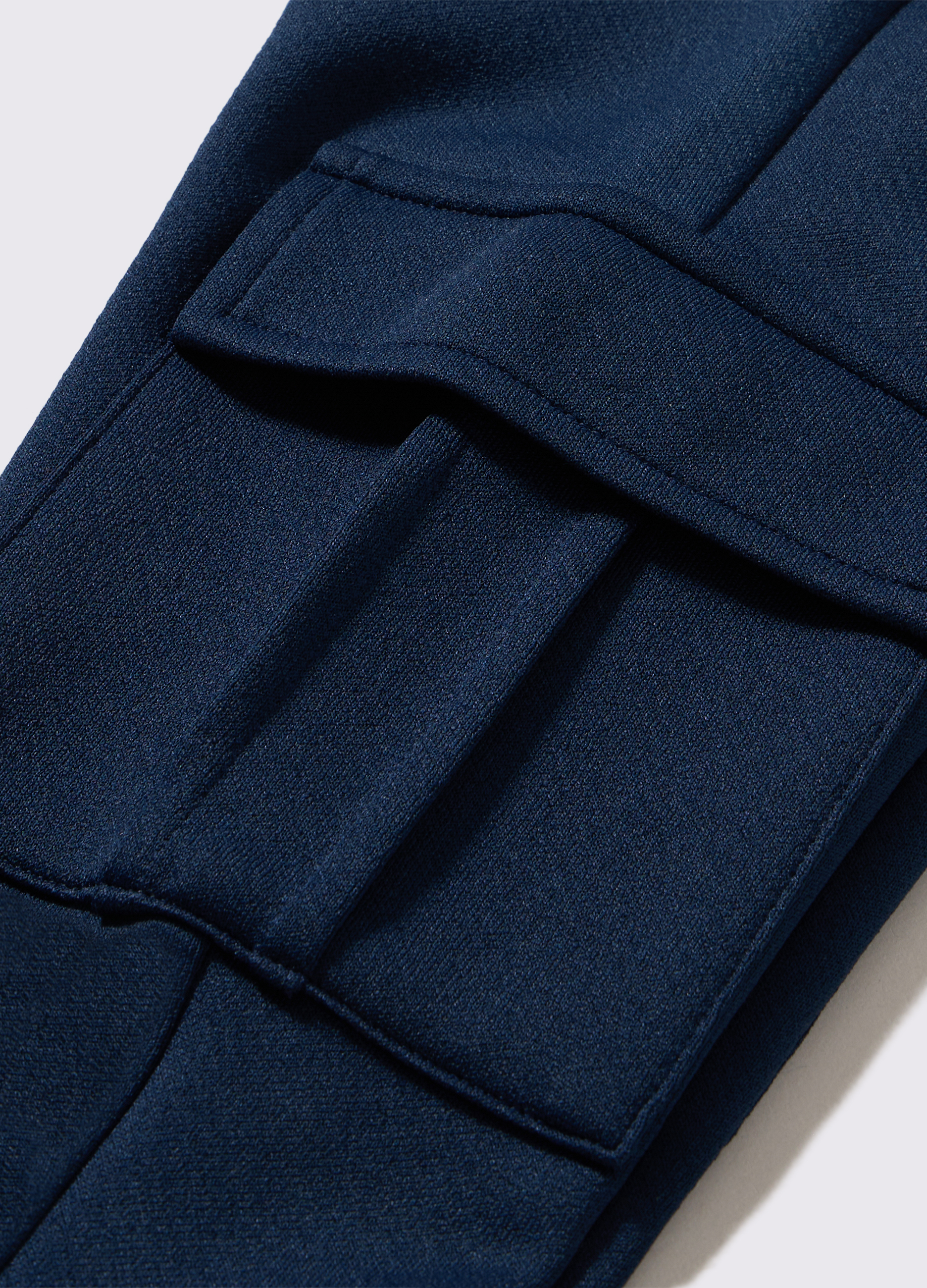 Blukids, Pantaloni Cargo In Misto Cotone Stretch Bambina, Blu Scuro, Taglia: 9-10-image