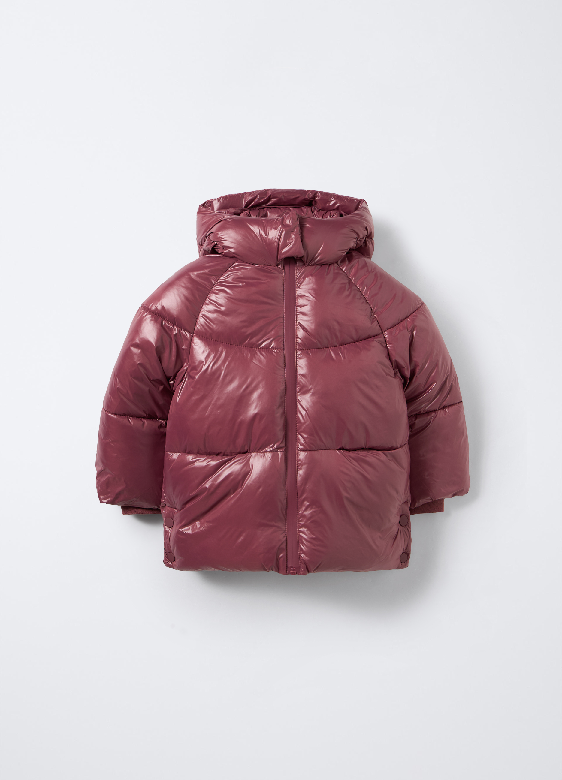 Blukids , Giubbino Imbottito Con Cappuccio Bambina, Rosso scuro, Taglia: 9-10