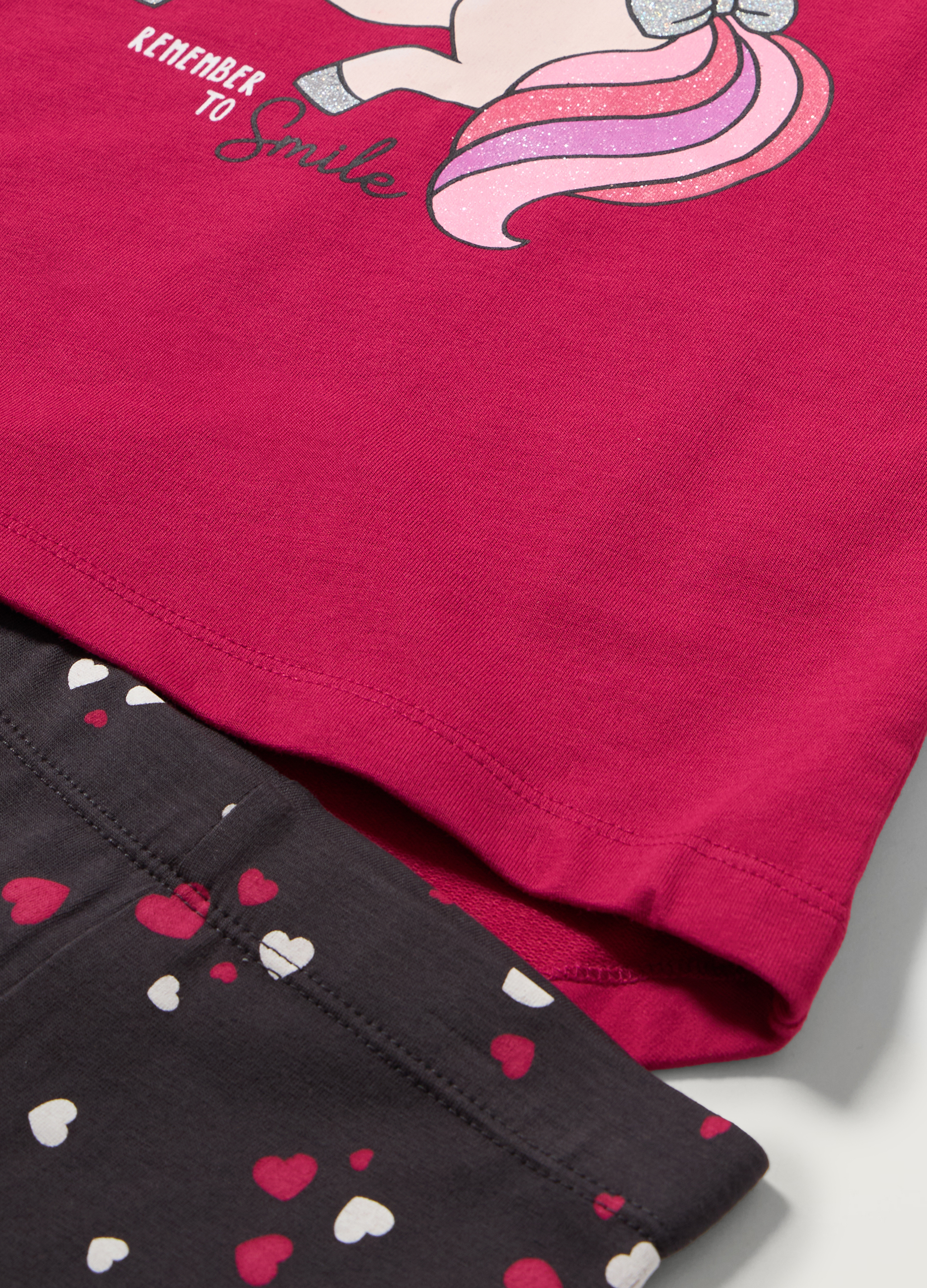 Blukids, Jogging Set In French Terry Stretch Bambina, Rosso, Taglia: 9-10-image