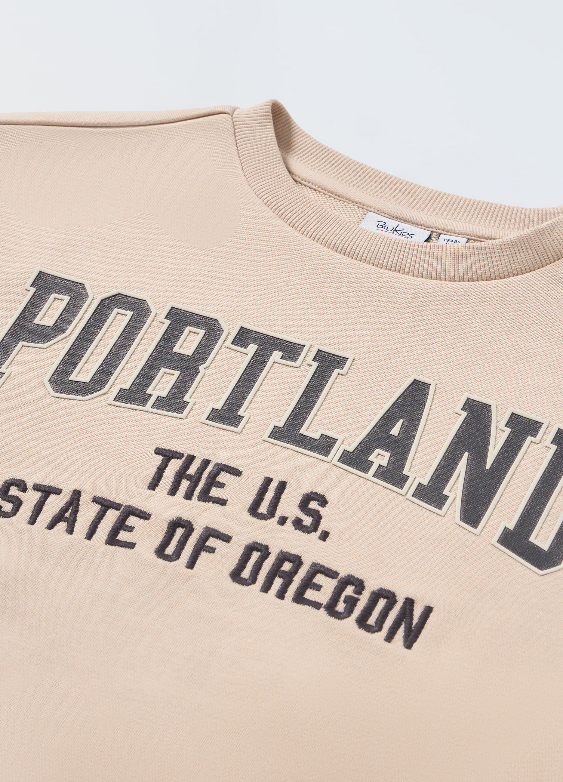 Blukids, Felpa In Misto Cotone Ragazza, Bambina, Beige Chiaro, Taglia: 10-11-image