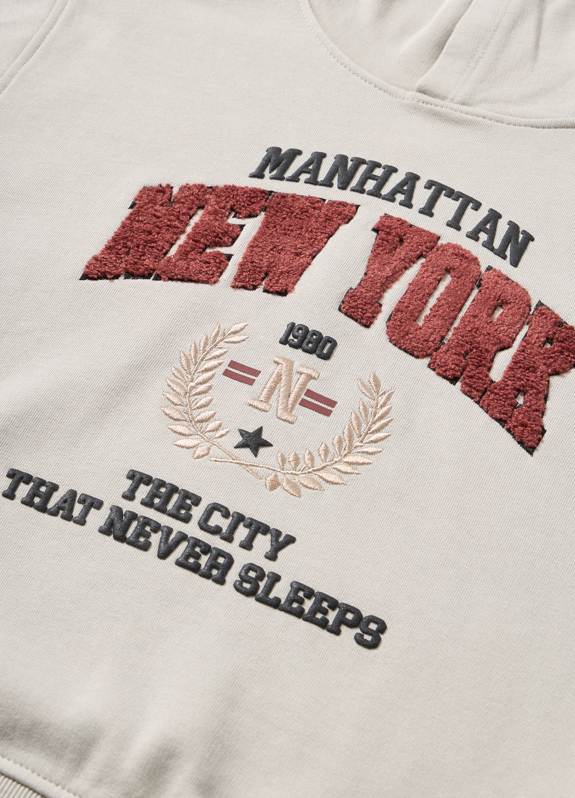 Blukids, Felpa Con Cappuccio In Misto Cotone Ragazzo, Bambino, Bianco Avorio, Taglia: 14-15-image