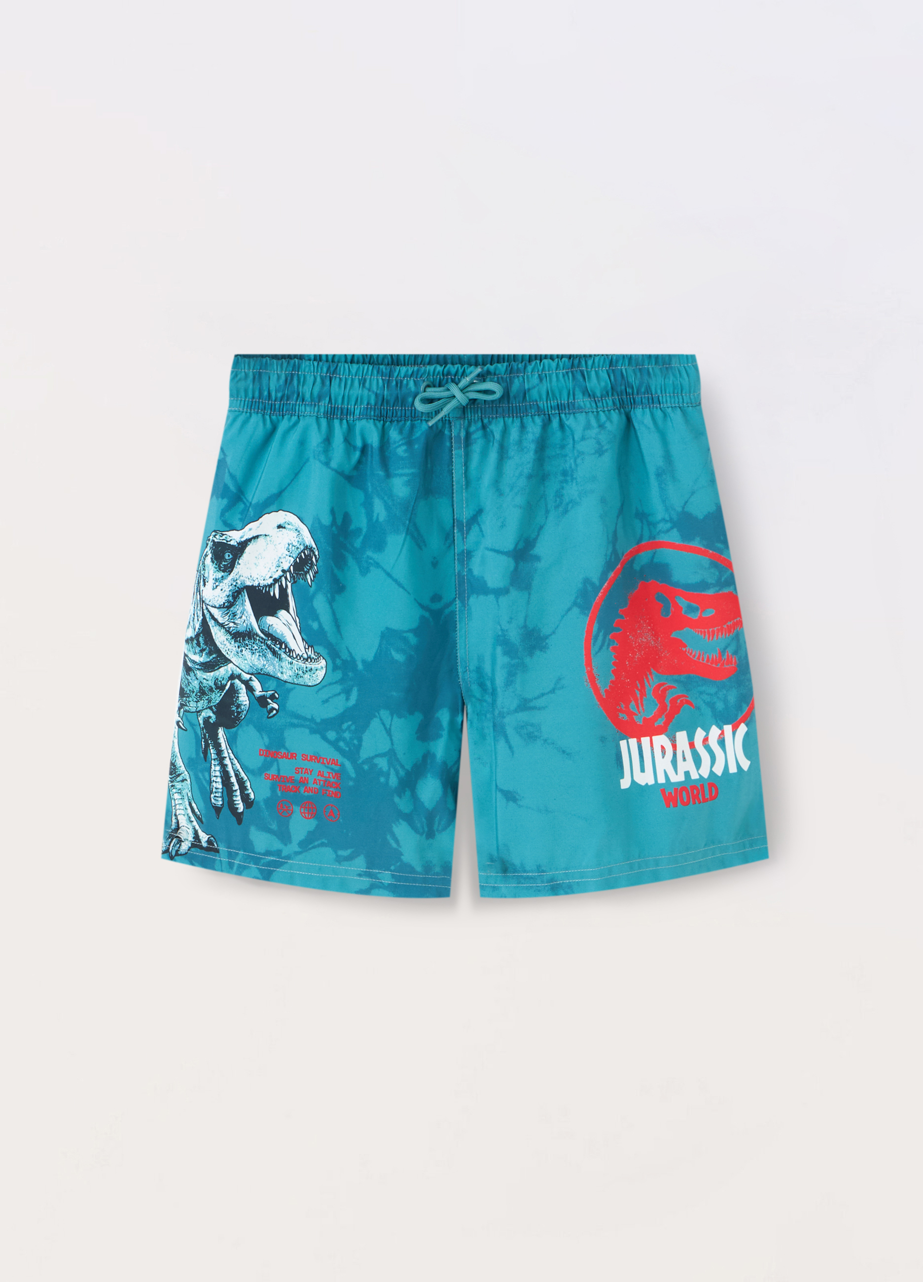 Blukids, Costume Boxer Jurassic World Bambino, Unisex, Azzurro celeste, Taglia: 7-8