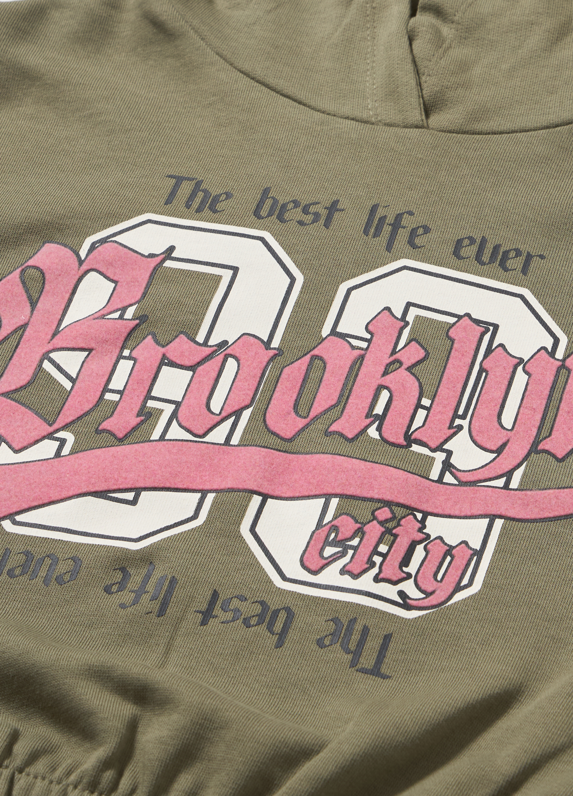 Blukids, Felpa In Puro Cotone Con Cappuccio Ragazza, Bambina, Verde Oliva, Taglia: 14-15-image