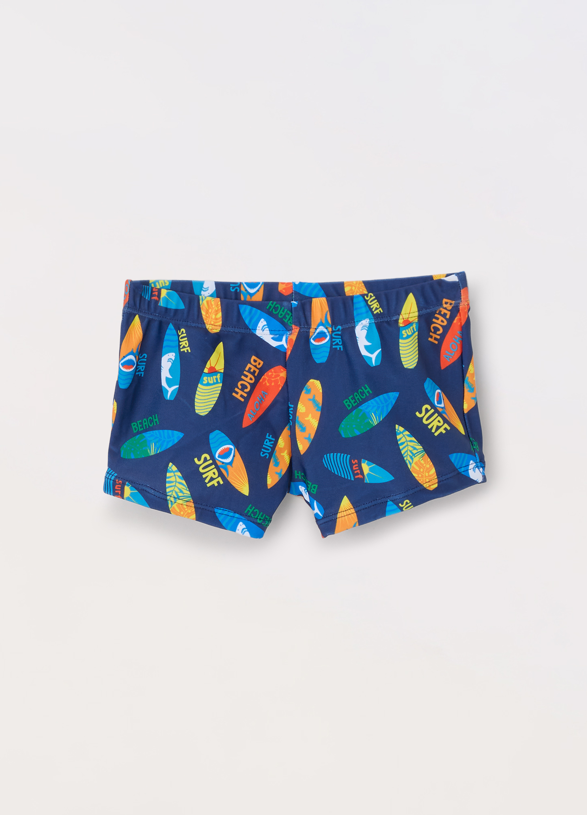 Blukids, Shorts Costume Bambino, Unisex, Blu/Arancione, Taglia: 3-4