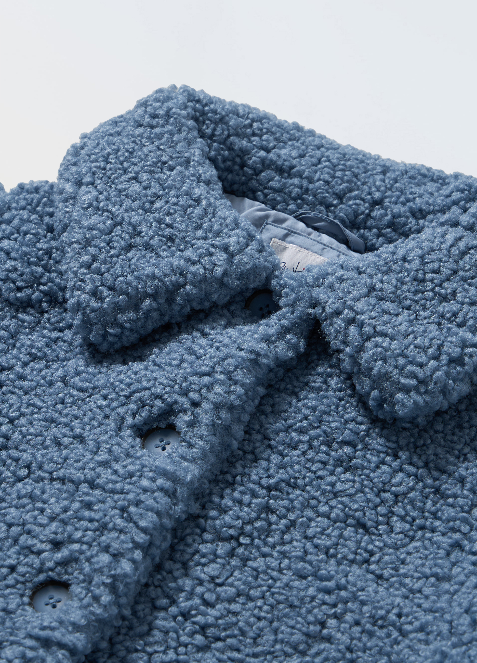 Blukids, Cappotto In Sherpa Imbottito Bambina, Blu Chiaro, Taglia: 8-9-image