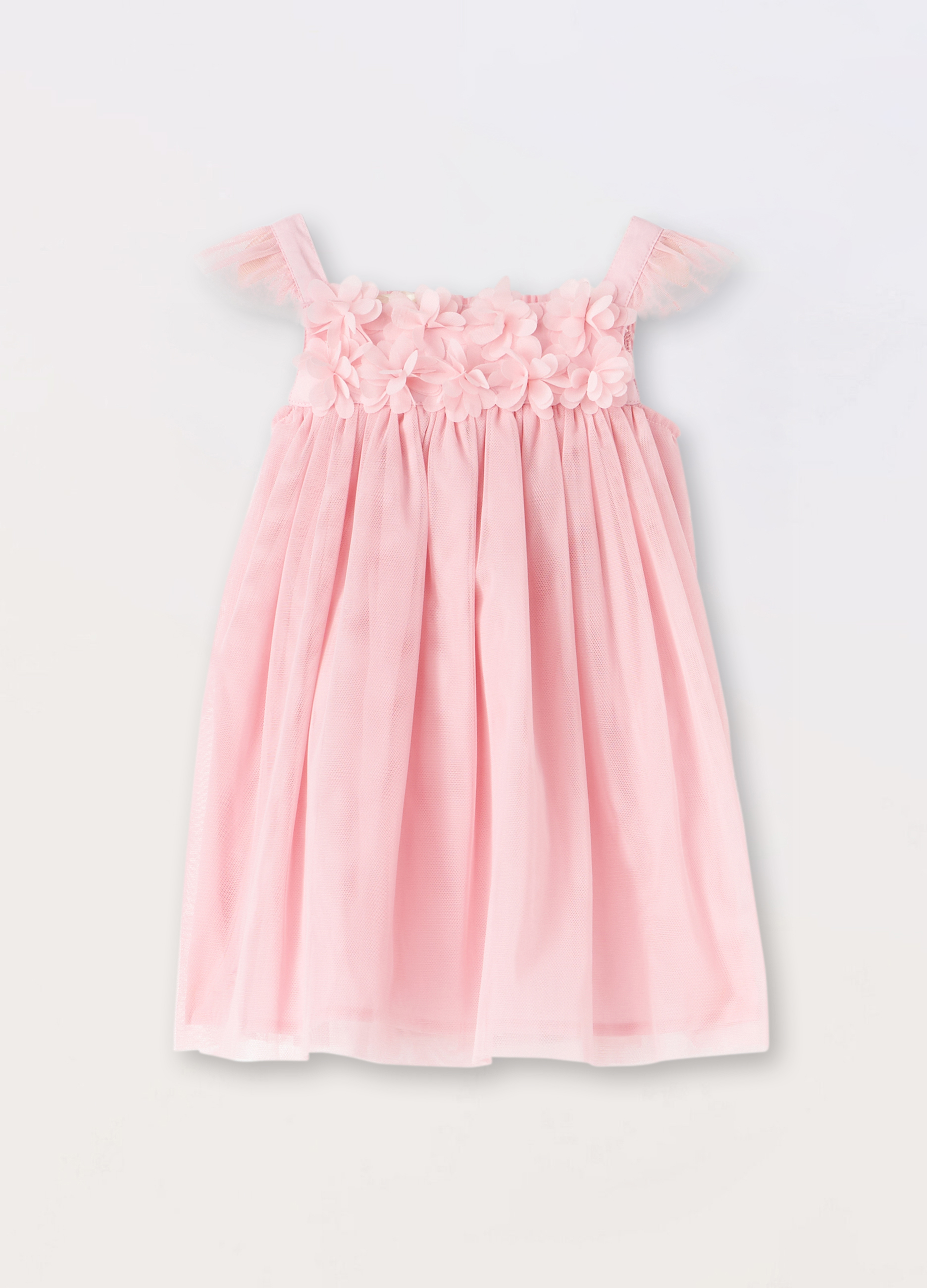 Blukids, Vestito In Mesh Neonata, Bambina, Rosa chiaro, Taglia: 30-36