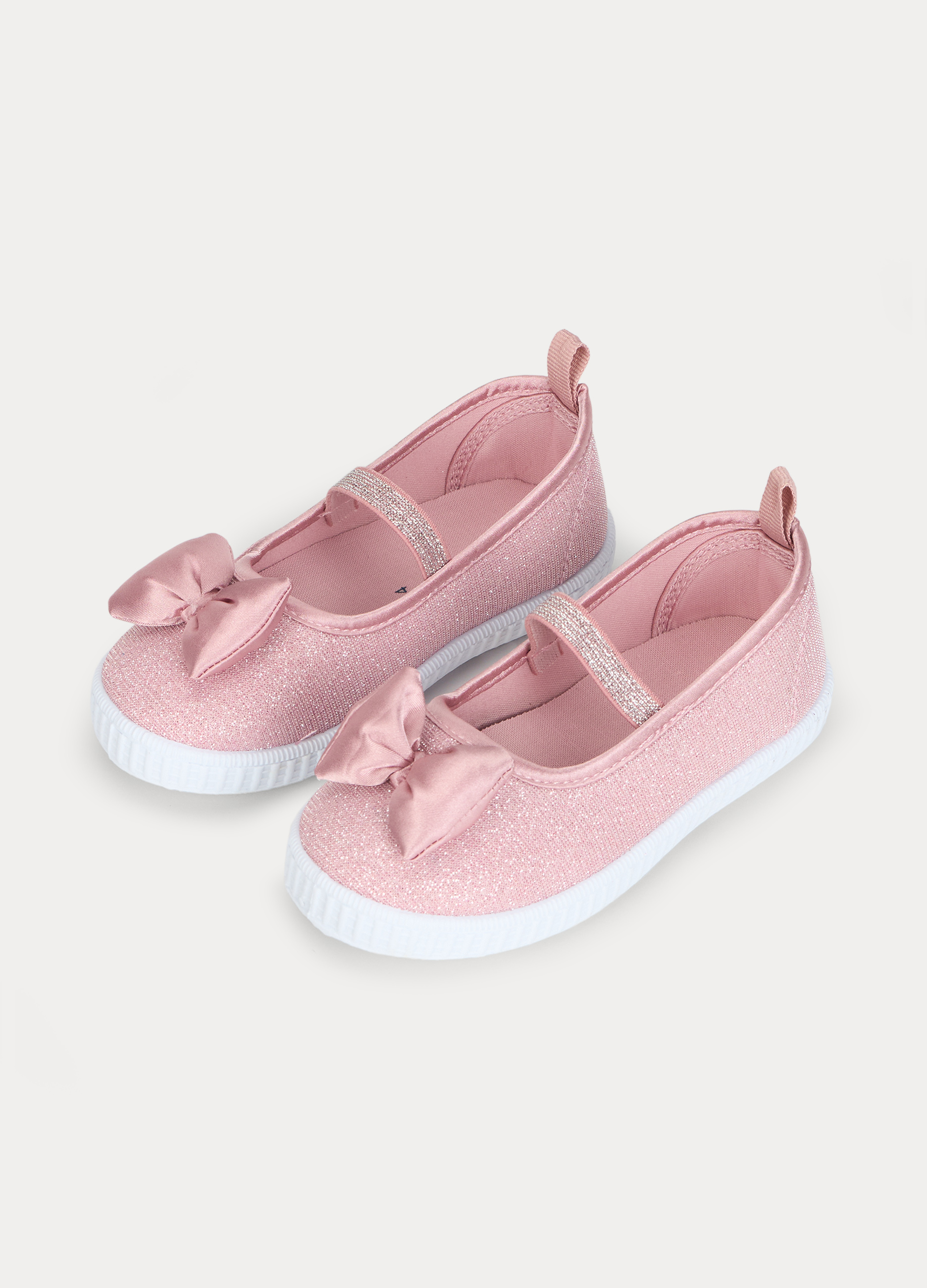 Blukids, Ballerine Con Fiocco Bambina, Unisex, Rosa pastello, Taglia: 27