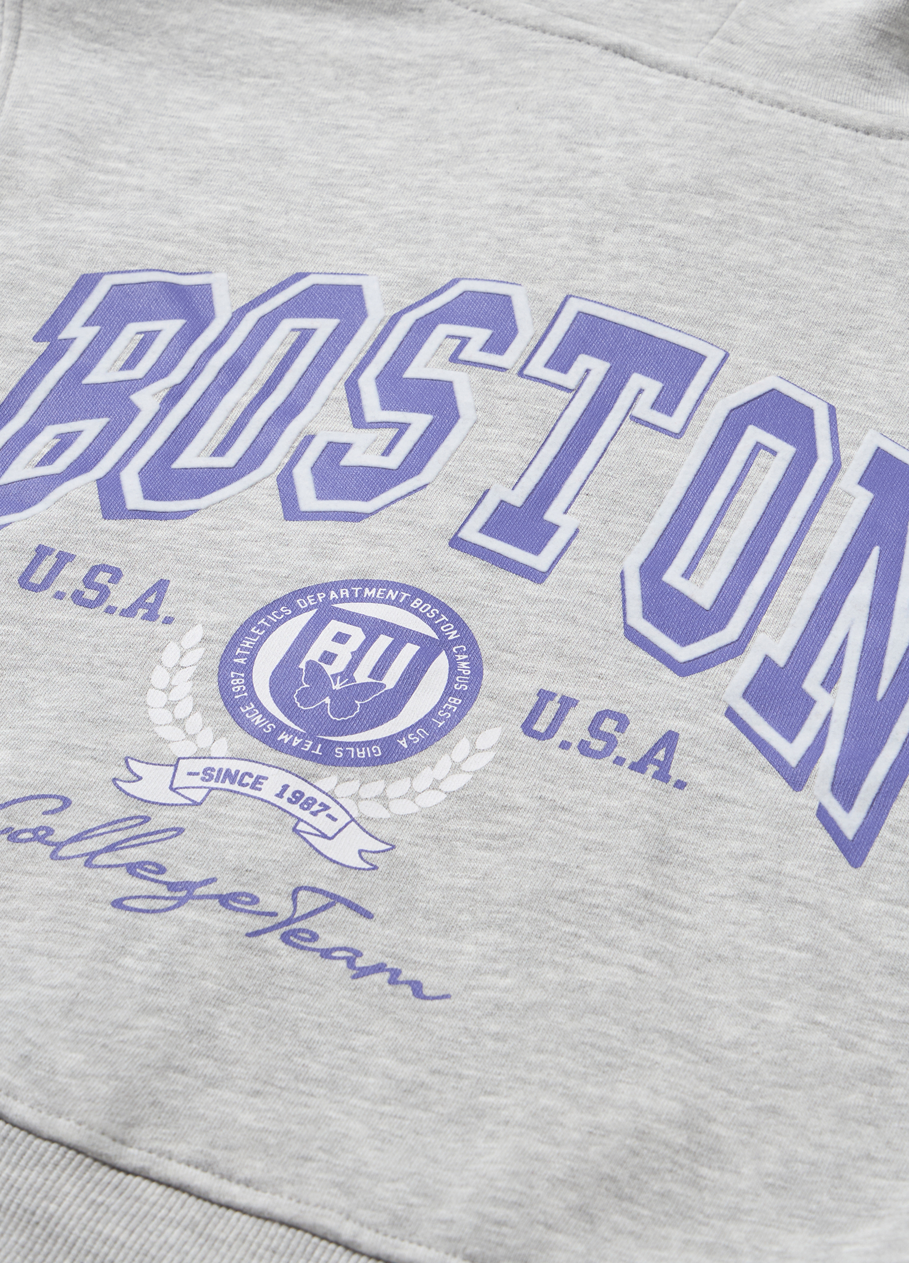 Blukids, Felpa Con Zip E Cappuccio Ragazza, Bambina, Grigio Melange, Taglia: 13-14-image