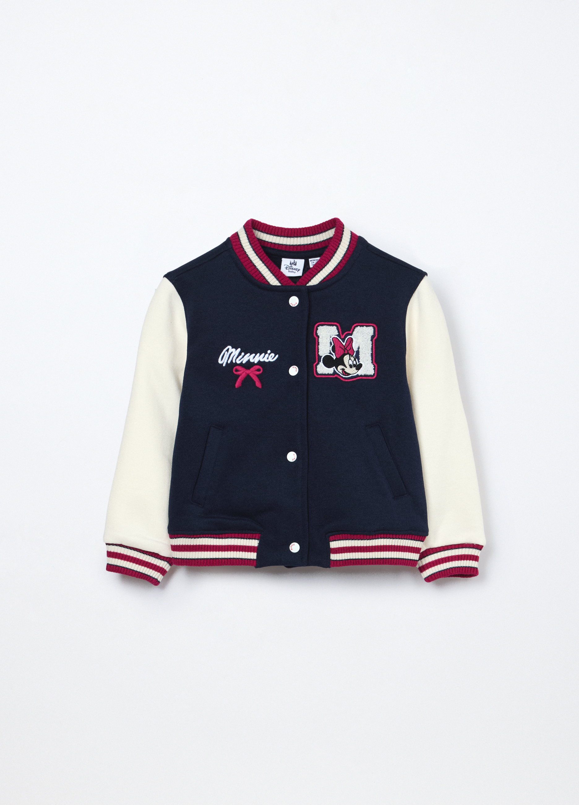 Blukids , Bomber Varsity In Felpa Misto Cotone Neonata, Bambina, Blu scuro, Taglia: 18-24