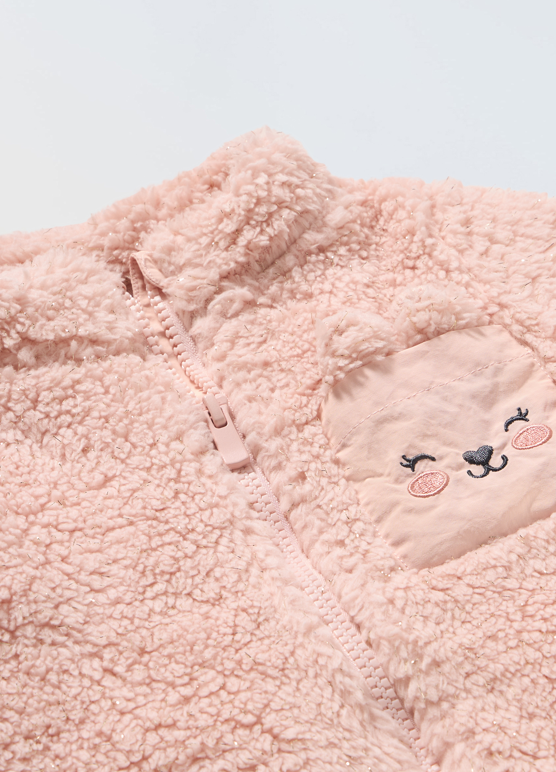 Blukids, Giacca In Sherpa Neonata, Bambina, Rosa Chiaro, Taglia: 9-12-image