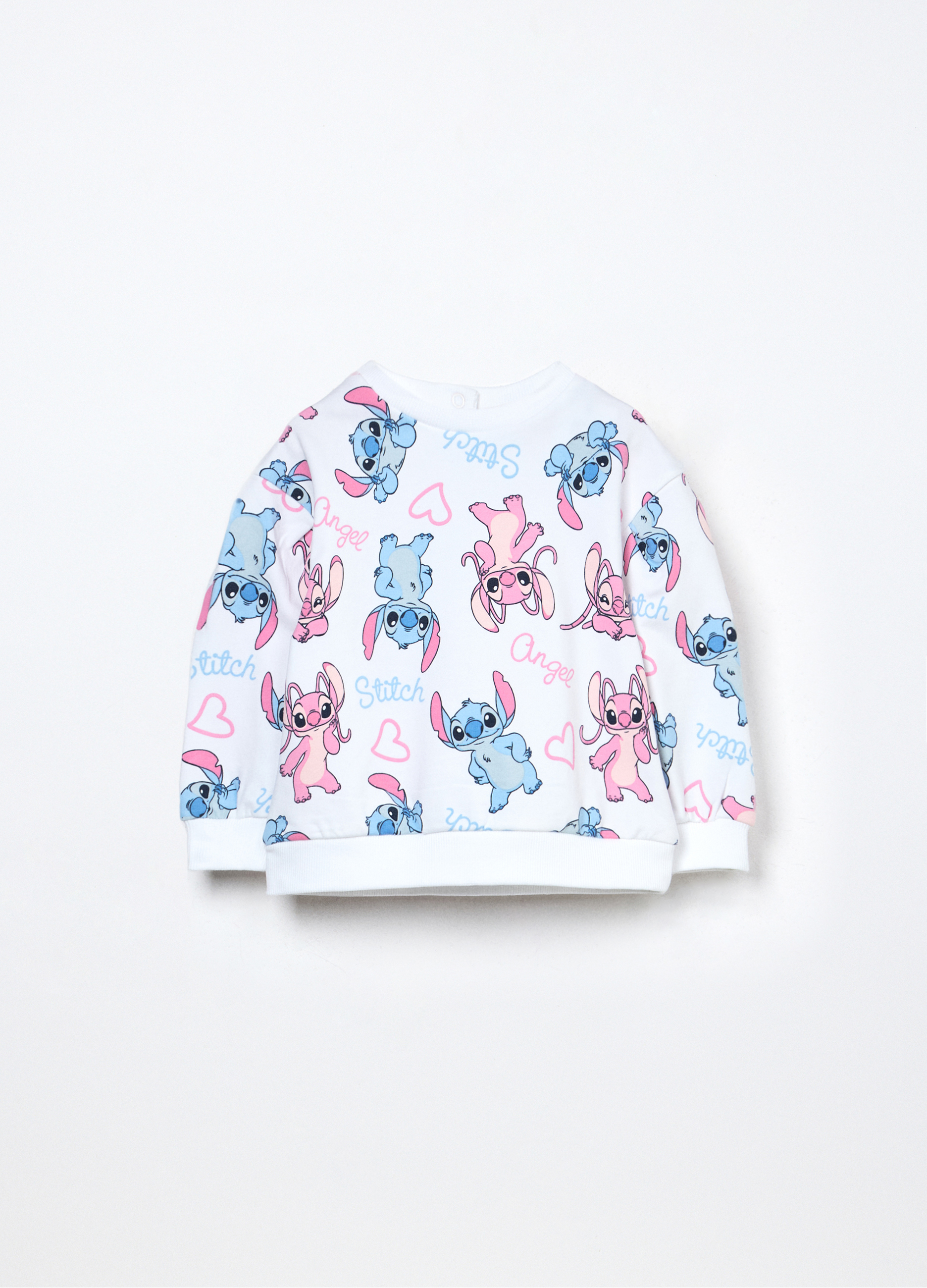 Blukids , Felpa In French Terry Di Cotone Stretch Neonata, Bambina, Bianco gesso, Taglia: 9-12