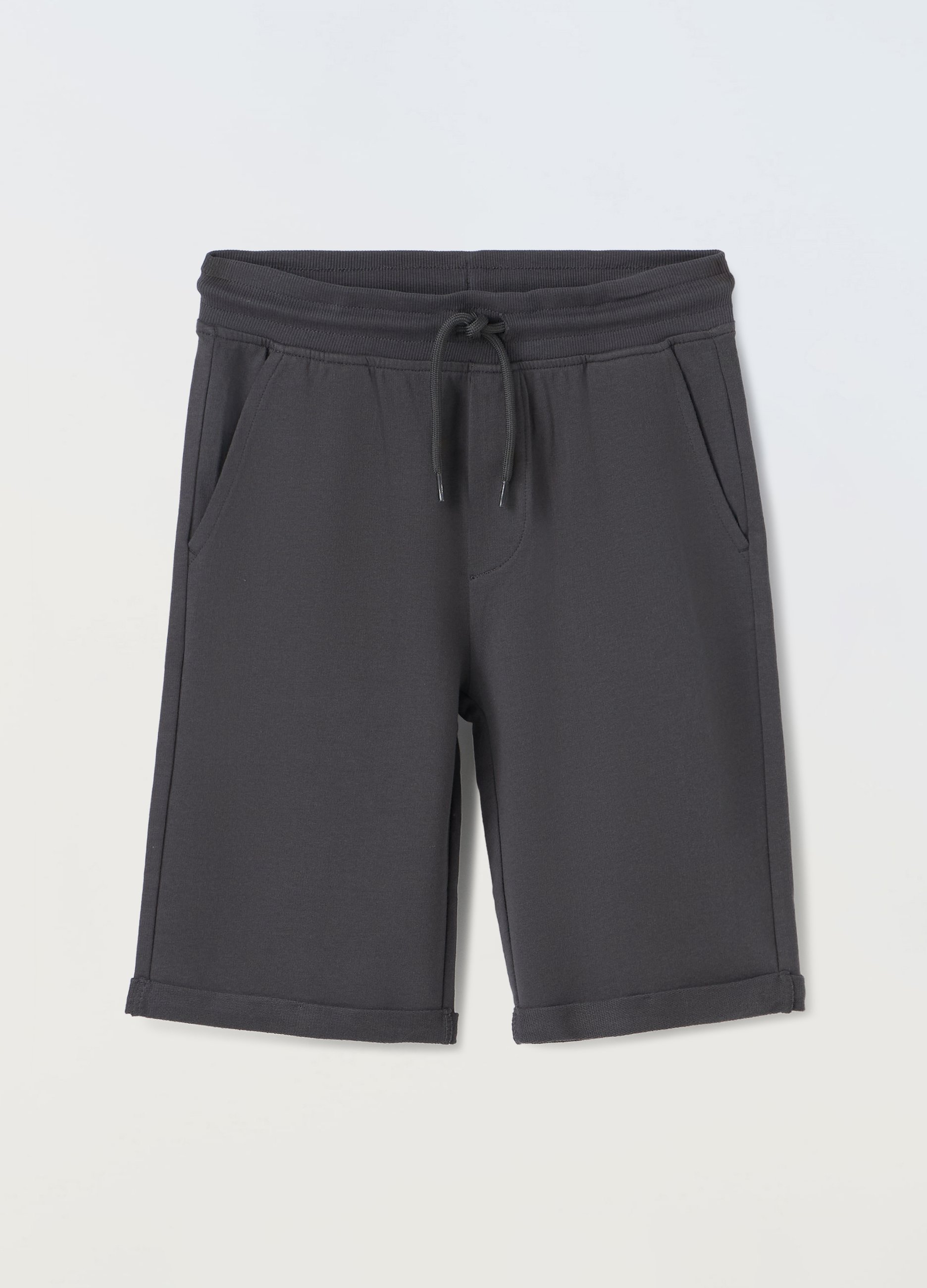 Image of Blukids, Shorts In Puro Cotone Bambino, Grigio antracite, Taglia: 12-13
