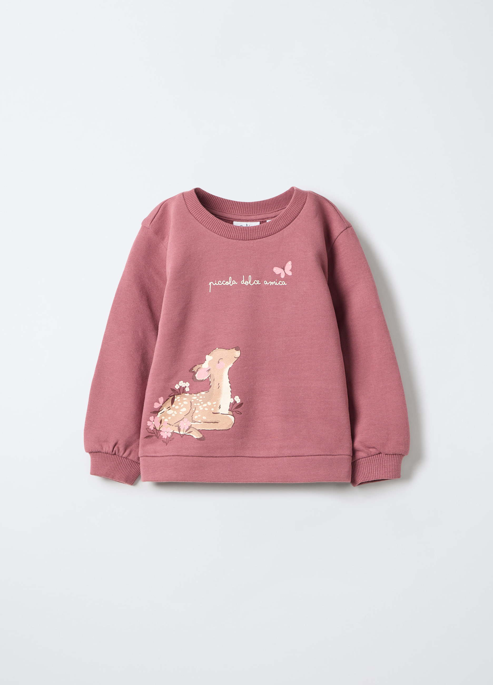 Blukids , Felpa Fit Over In Puro Cotone Bimba, Bambina, Rosa scuro, Taglia: 18-24