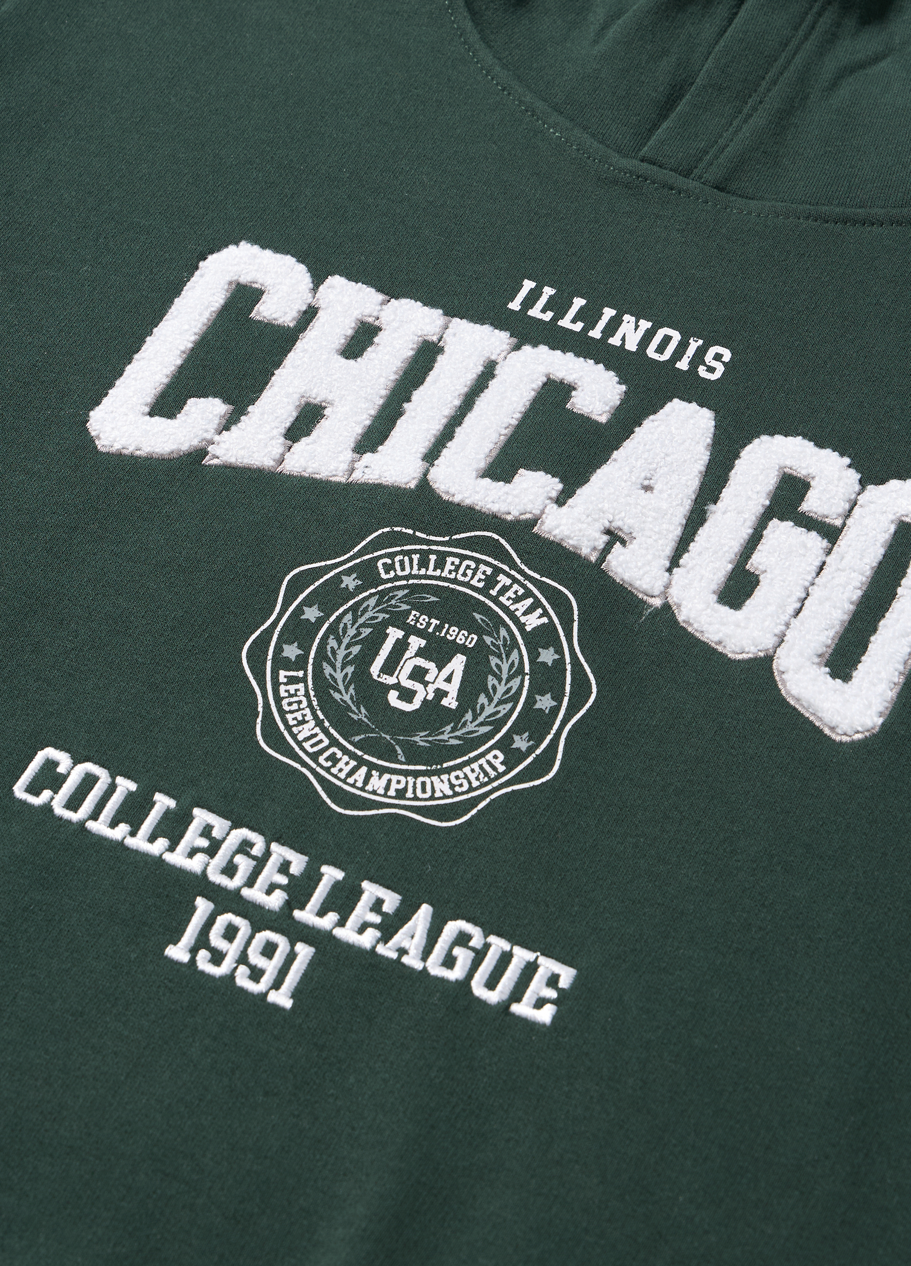 Blukids, Felpa Con Cappuccio In Misto Cotone Ragazzo, Bambino, Verde Scuro, Taglia: 9-10-image